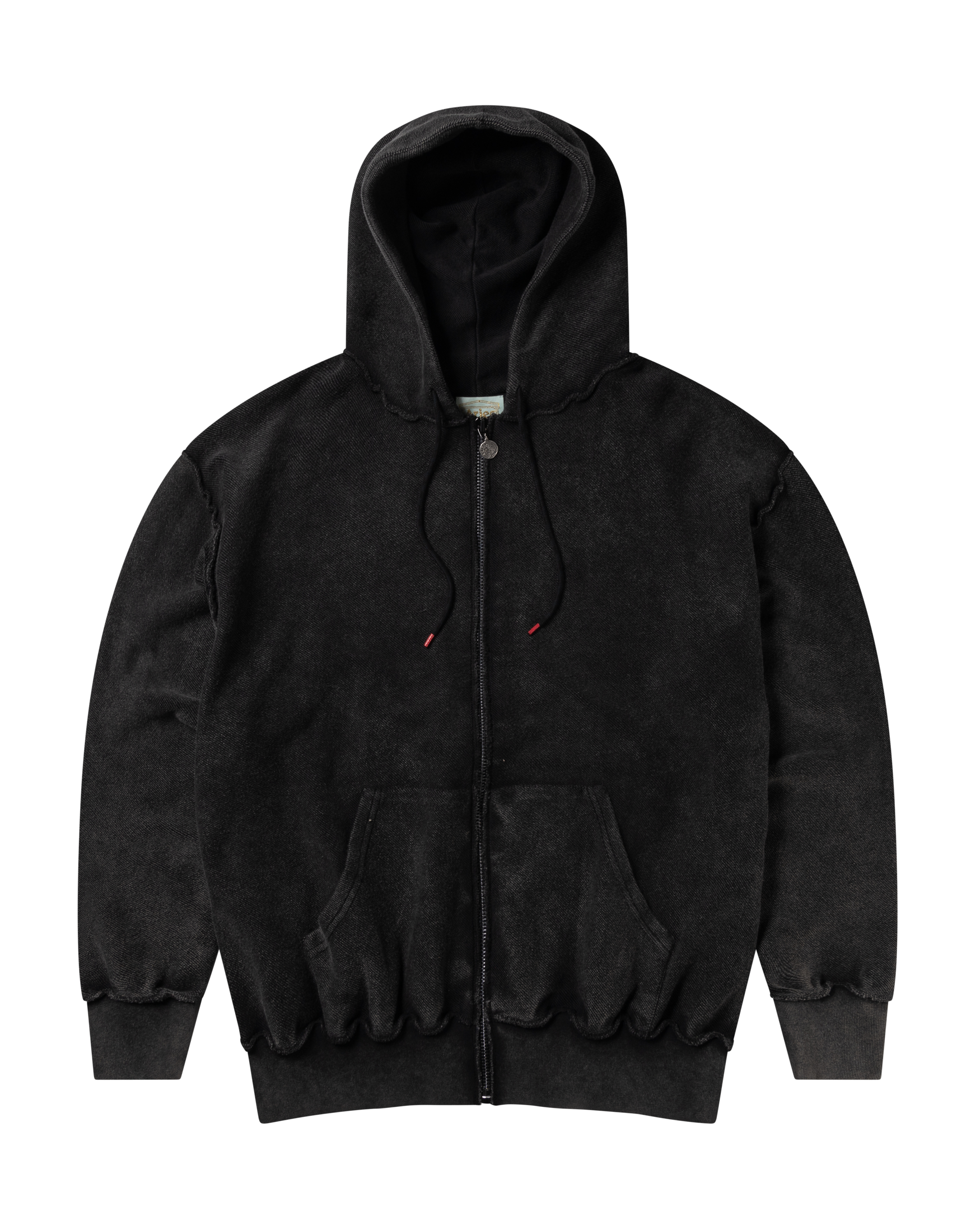 Aged Reverso Temple Zip Through Hoodie Black – Aries