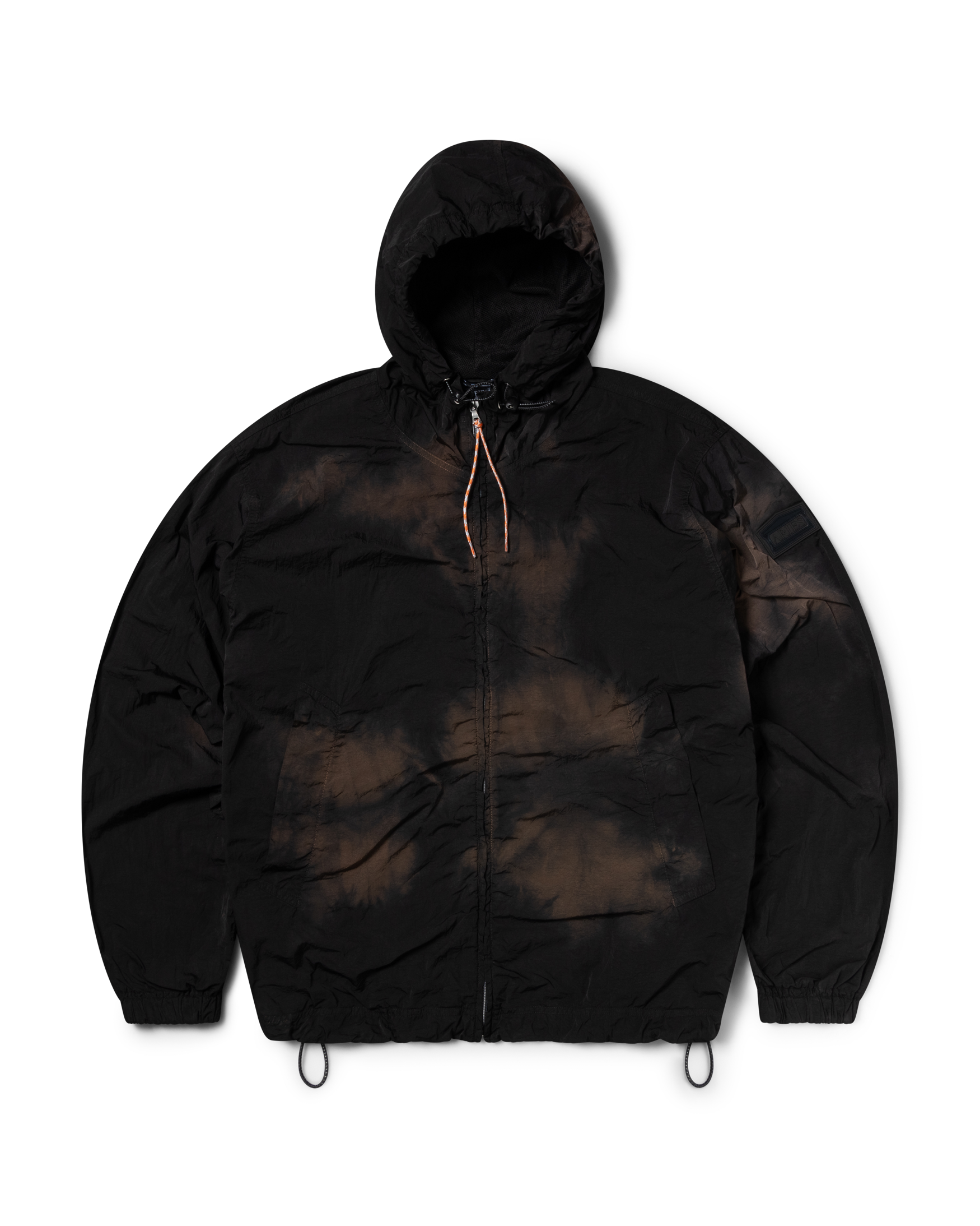 Rag Dye Hooded Windcheater Jacket Brown – Aries