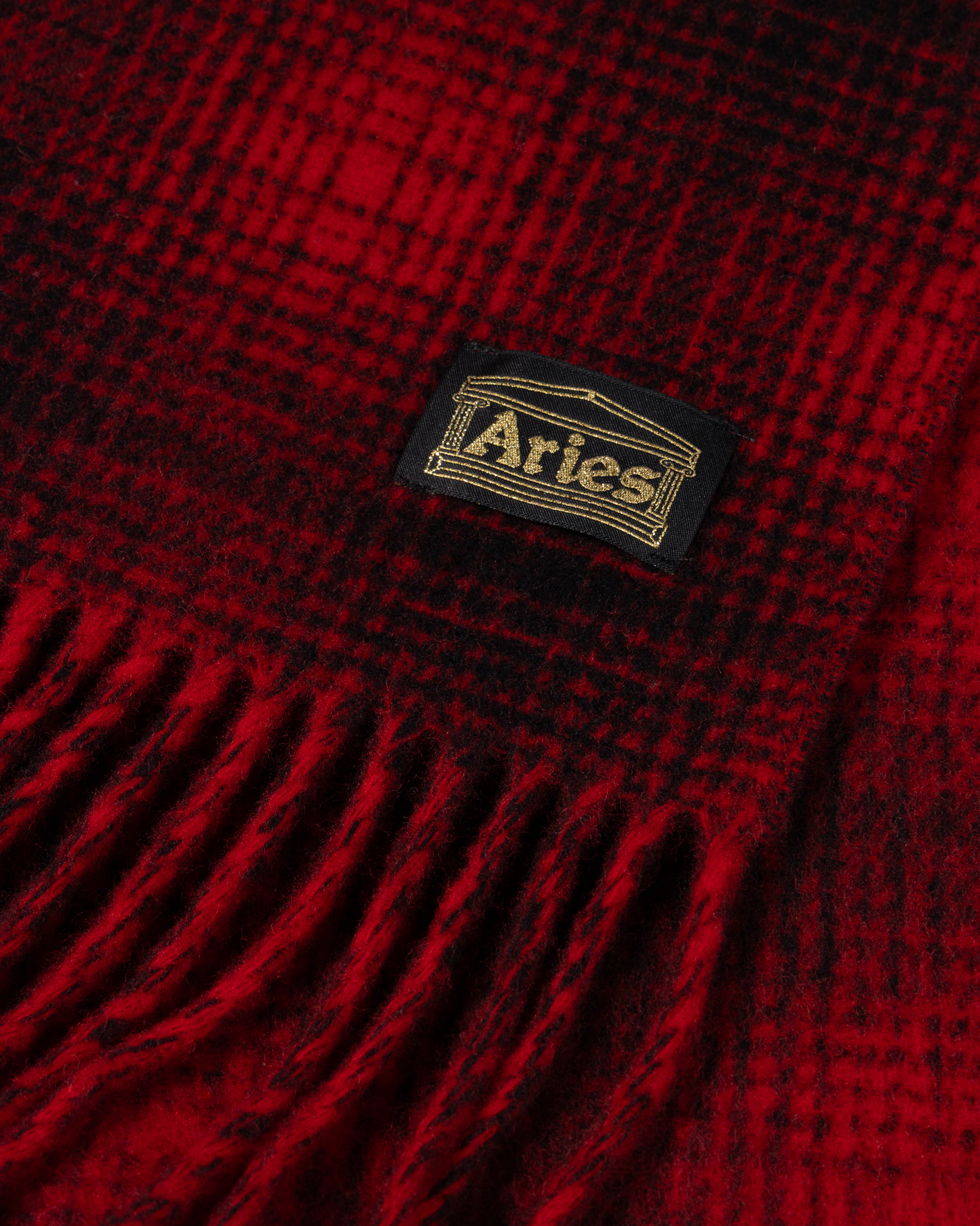 Press Gothic Checked Wool Scarf