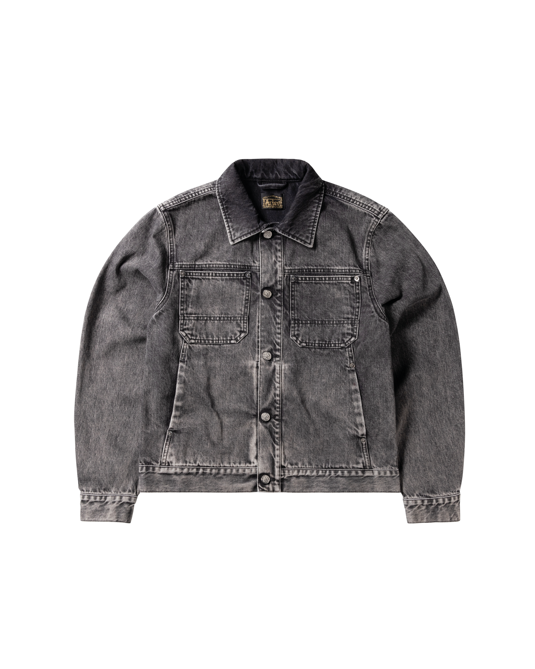 Acid Wash Denim Work Jacket Black – Aries