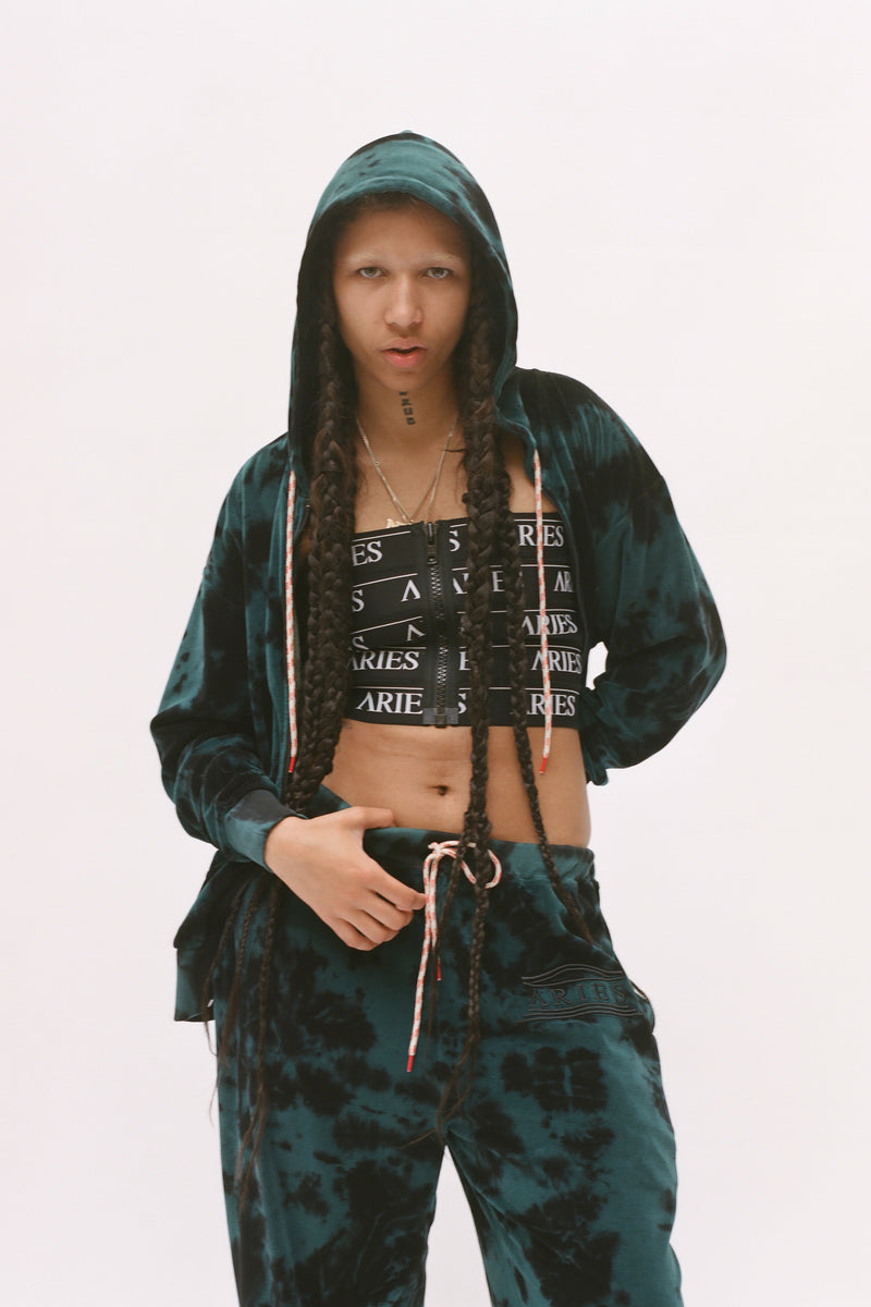 Tie-Dye Velour Hoodie – Aries