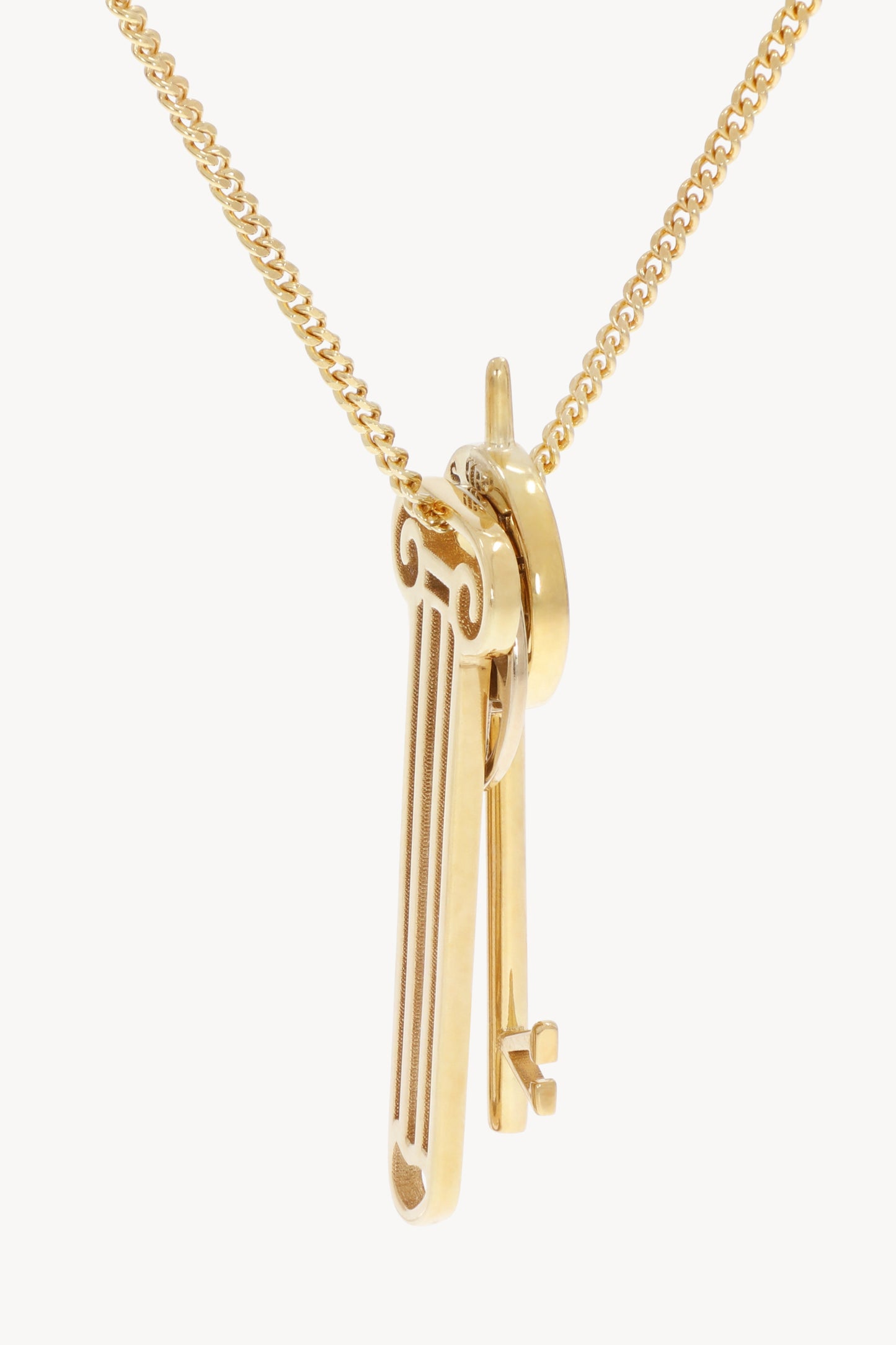 Tiny Column Charm Chain Necklace