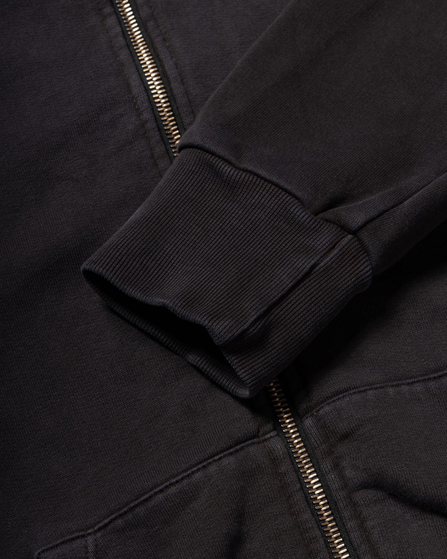 Zip Through Aged Gothic Hoodie