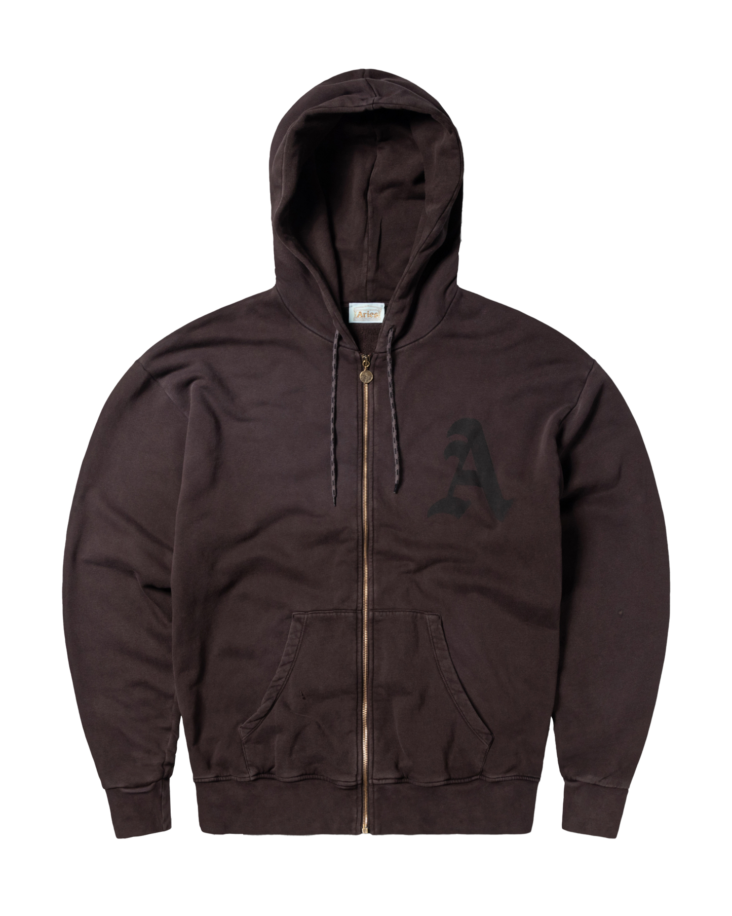 Zip Through Aged Gothic Hoodie