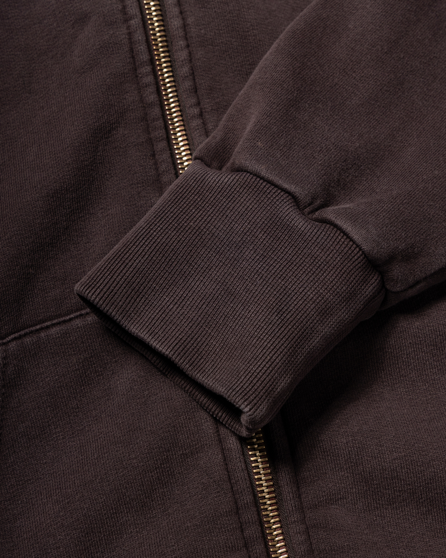 Zip Through Aged Gothic Hoodie