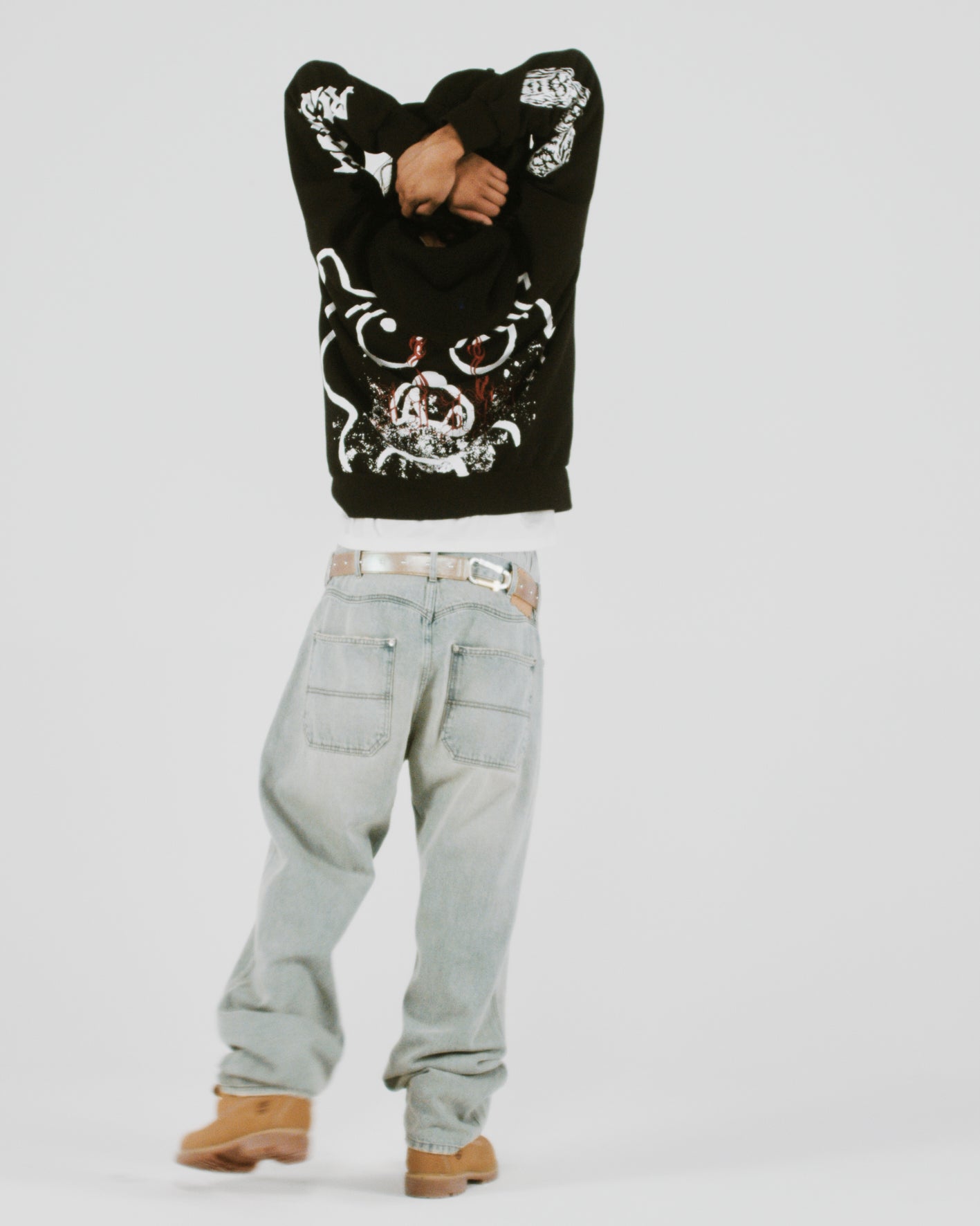 Meow Embroidered Hoodie Black – Aries