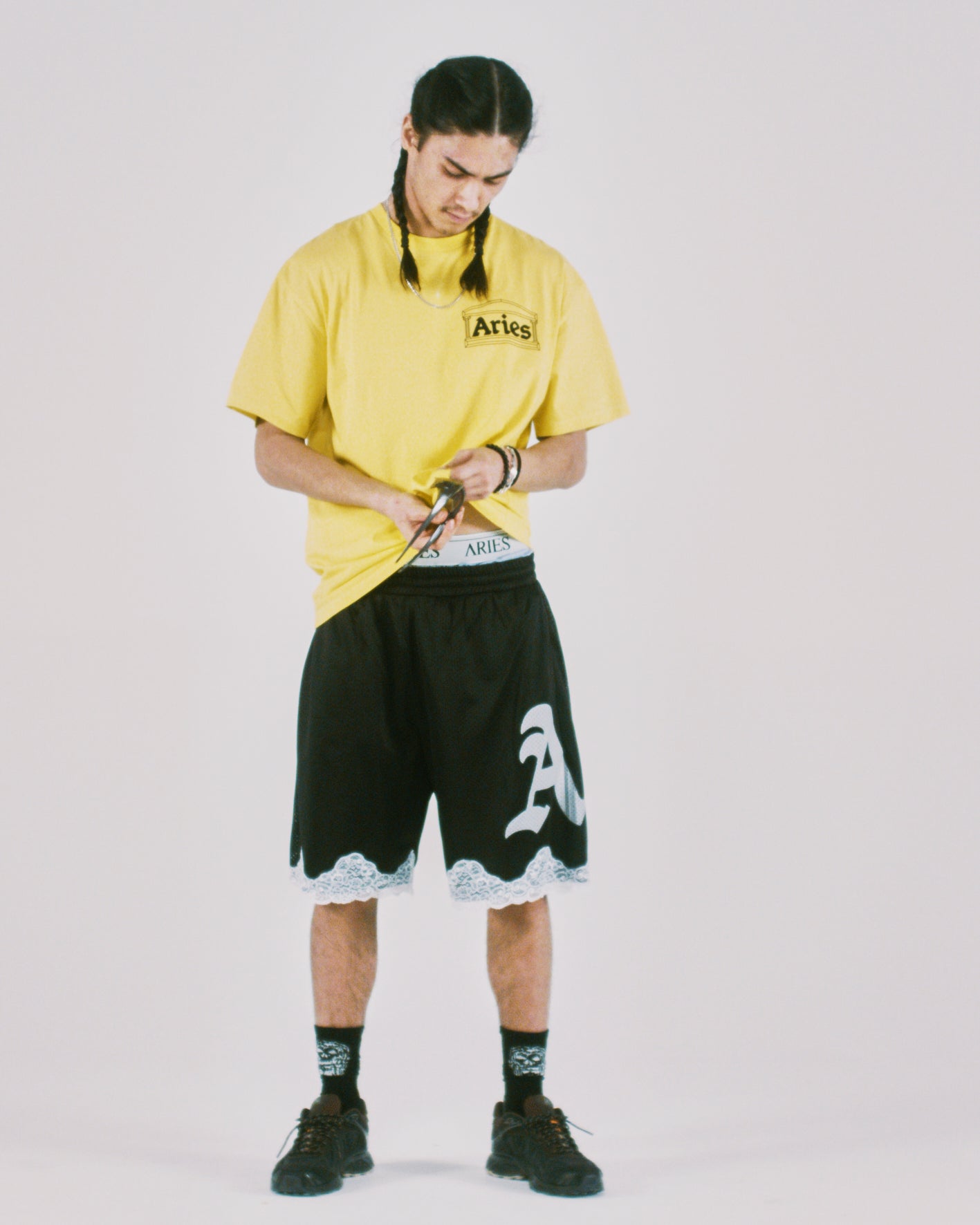 Gothic Lace Airtex Shorts