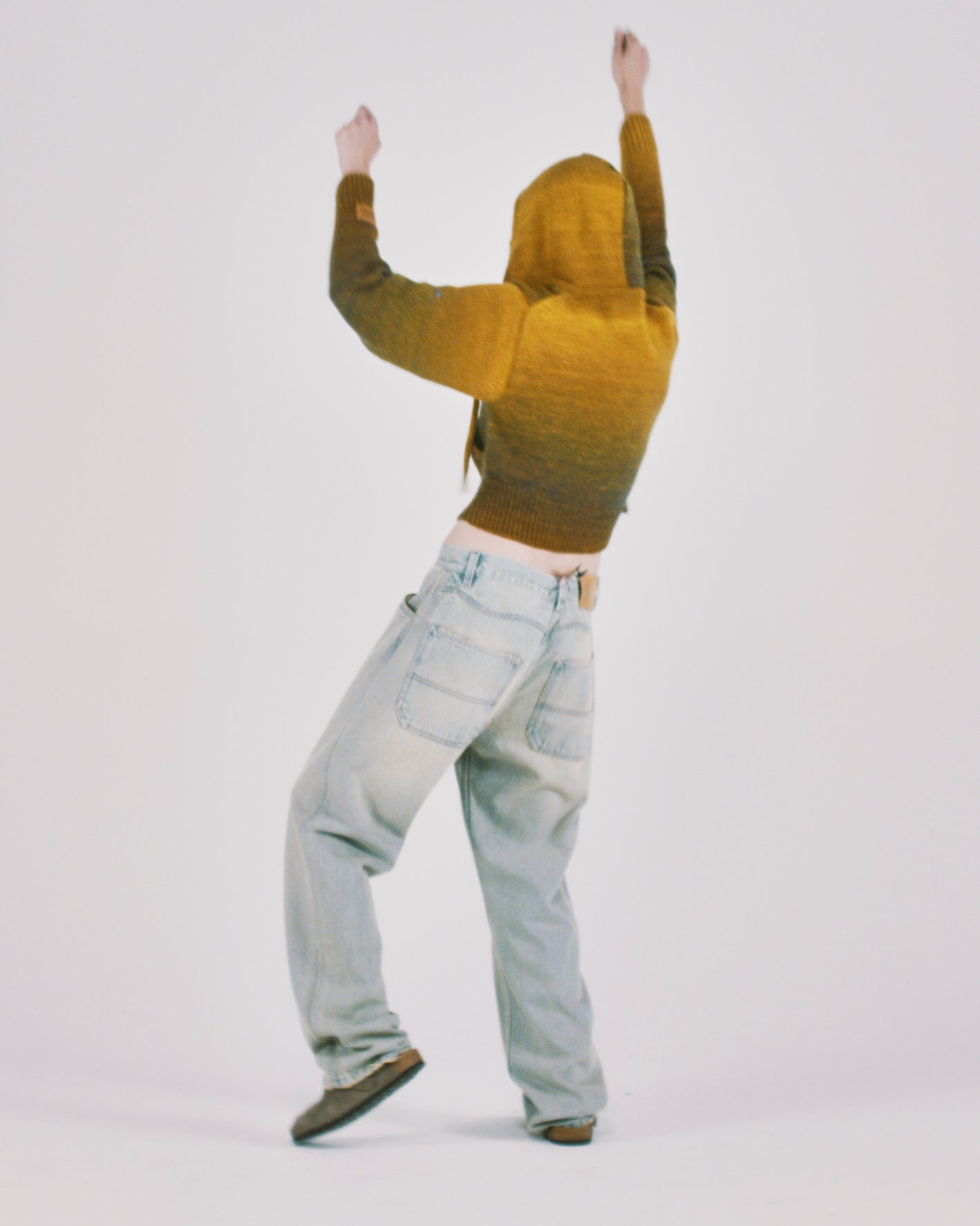 Space Dye Temple Knit Zip Thru Hoodie