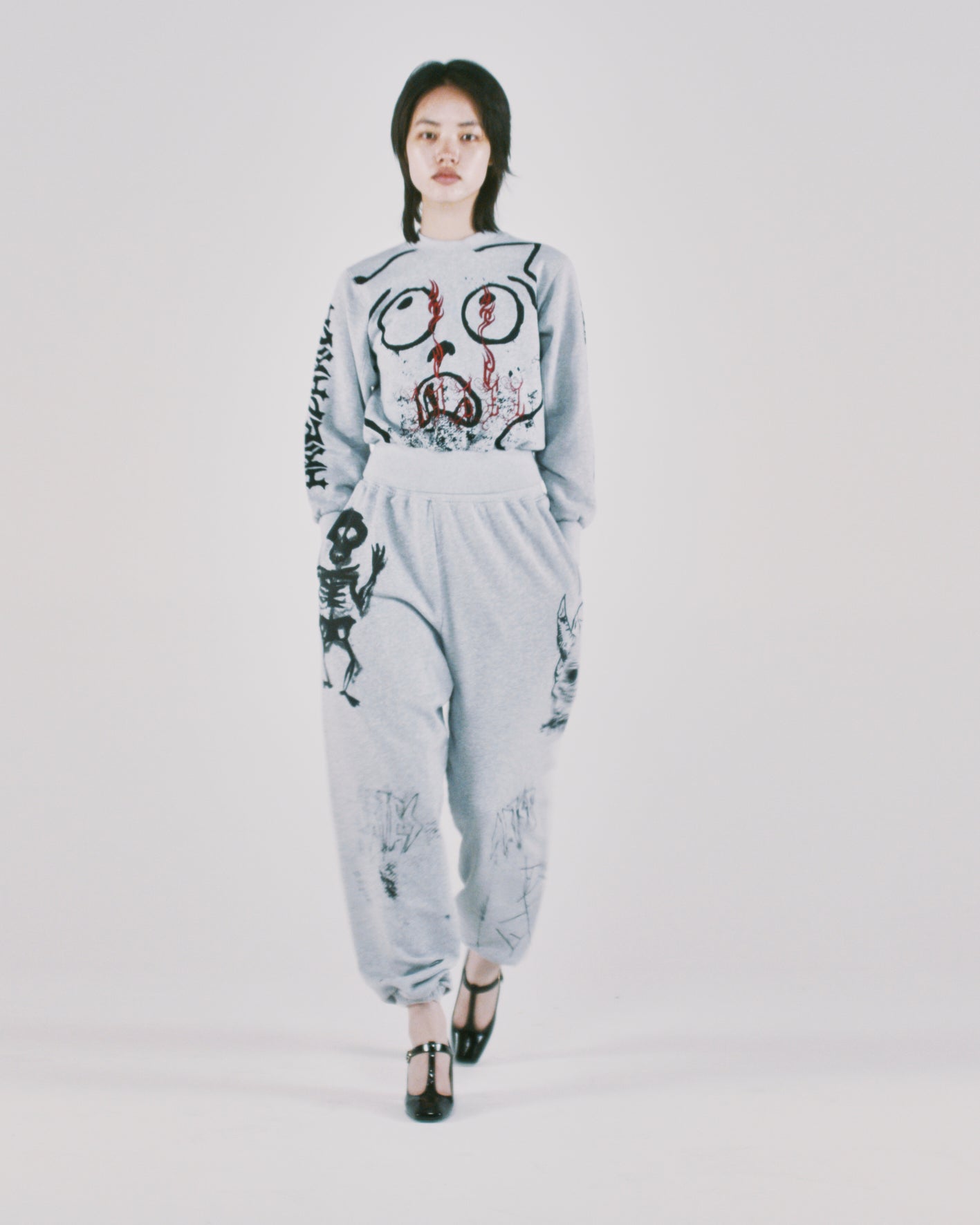 Meow Embroidered Sweat