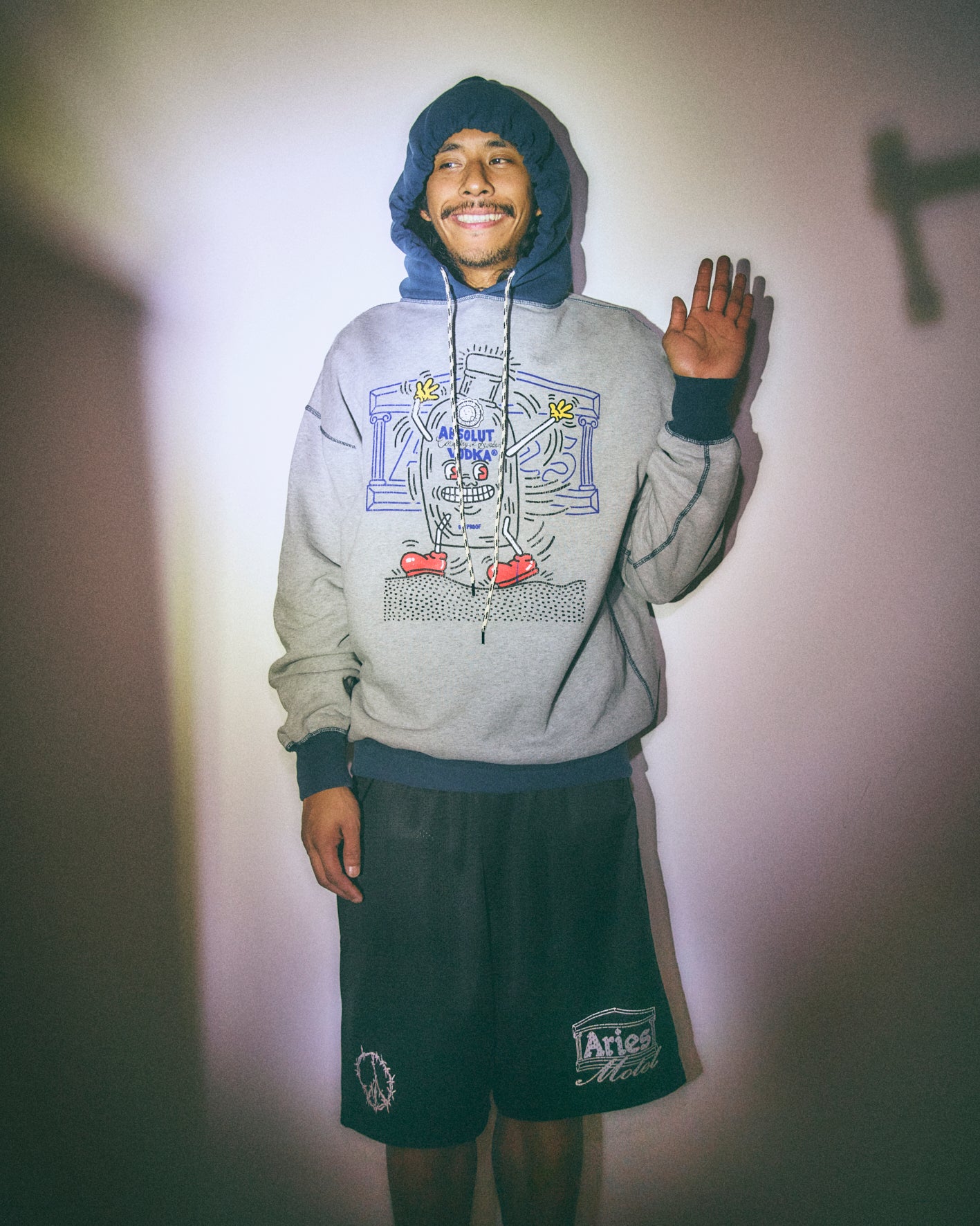 Aries x Absolut Haring Patchwork Hoodie Multi