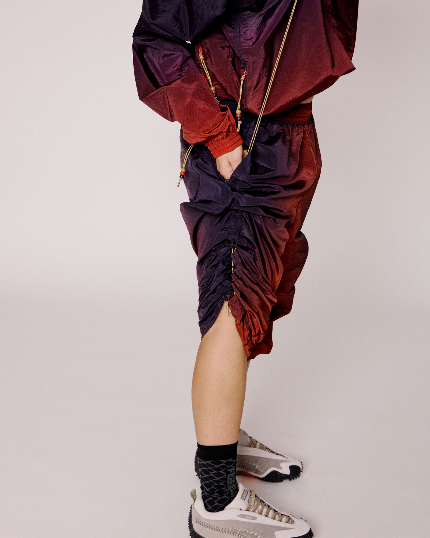 puma x aries ombre nylon laced pants