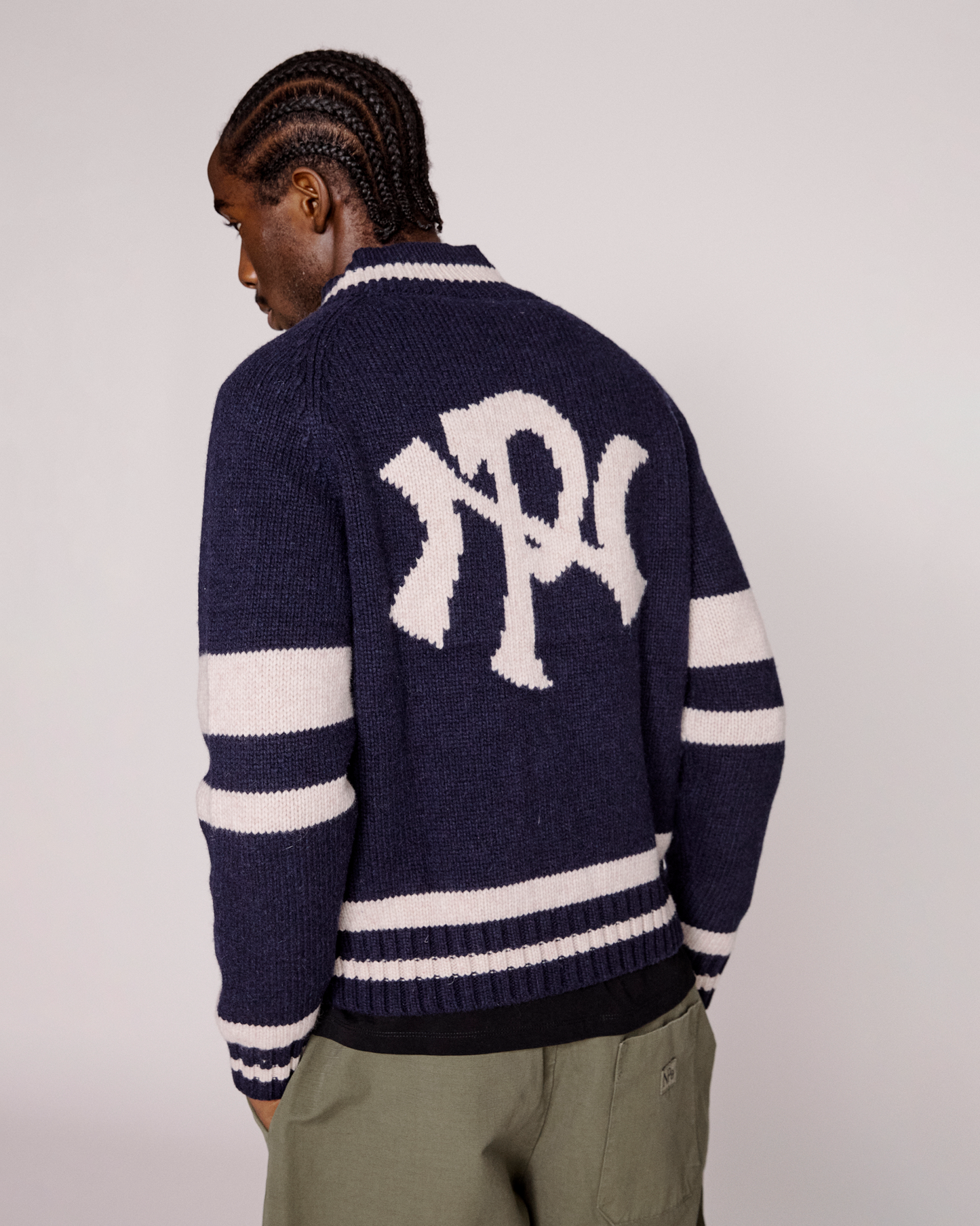 NYP Varsity Zip Thru Knit