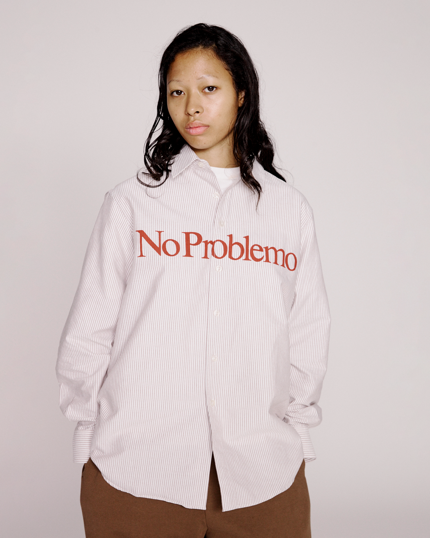 No Problemo LS Stripe Oxford Shirt