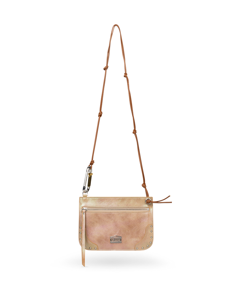 Pearl Leather Studded Bobby Bag