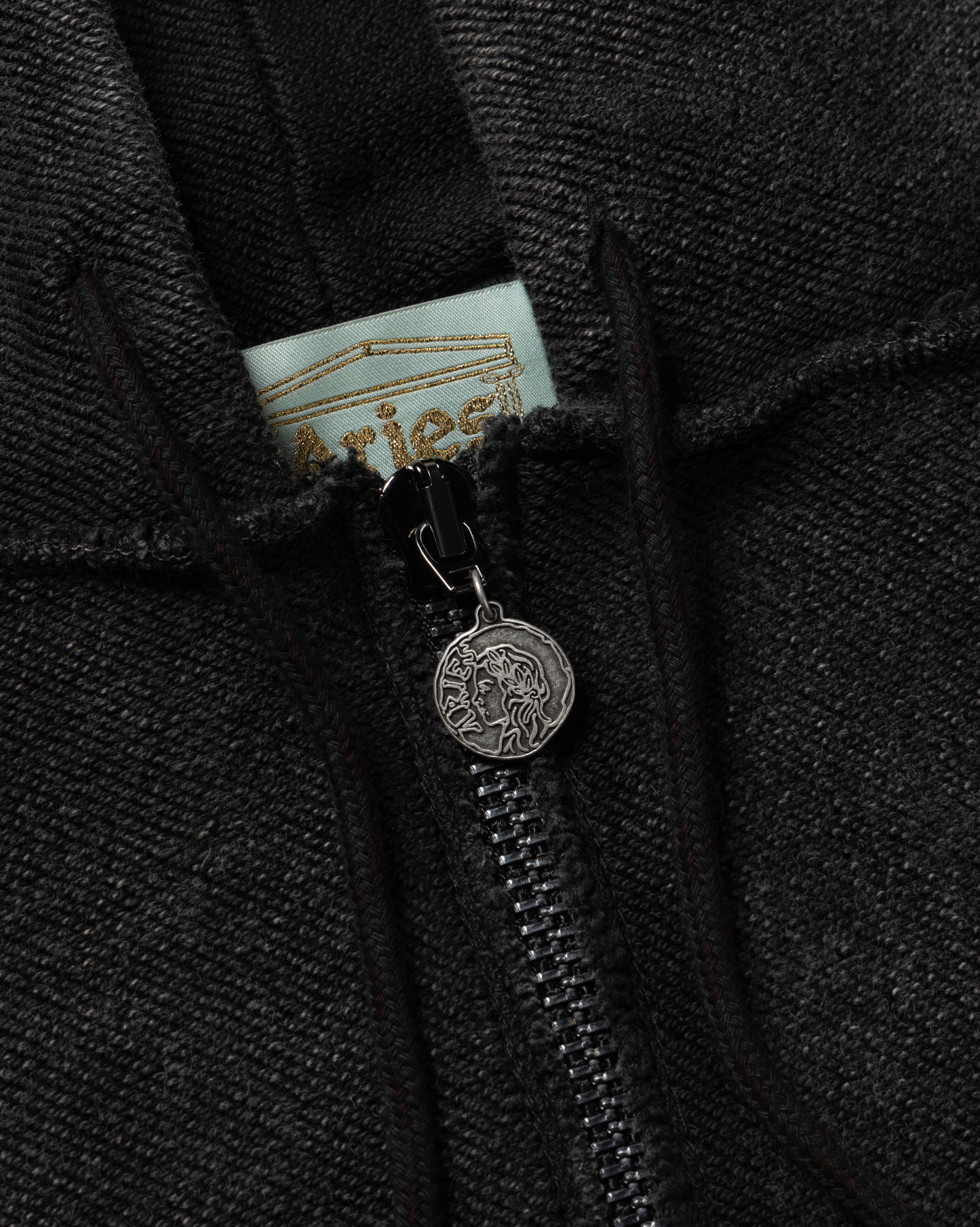 Aged Reverso Temple Zip Through Hoodie