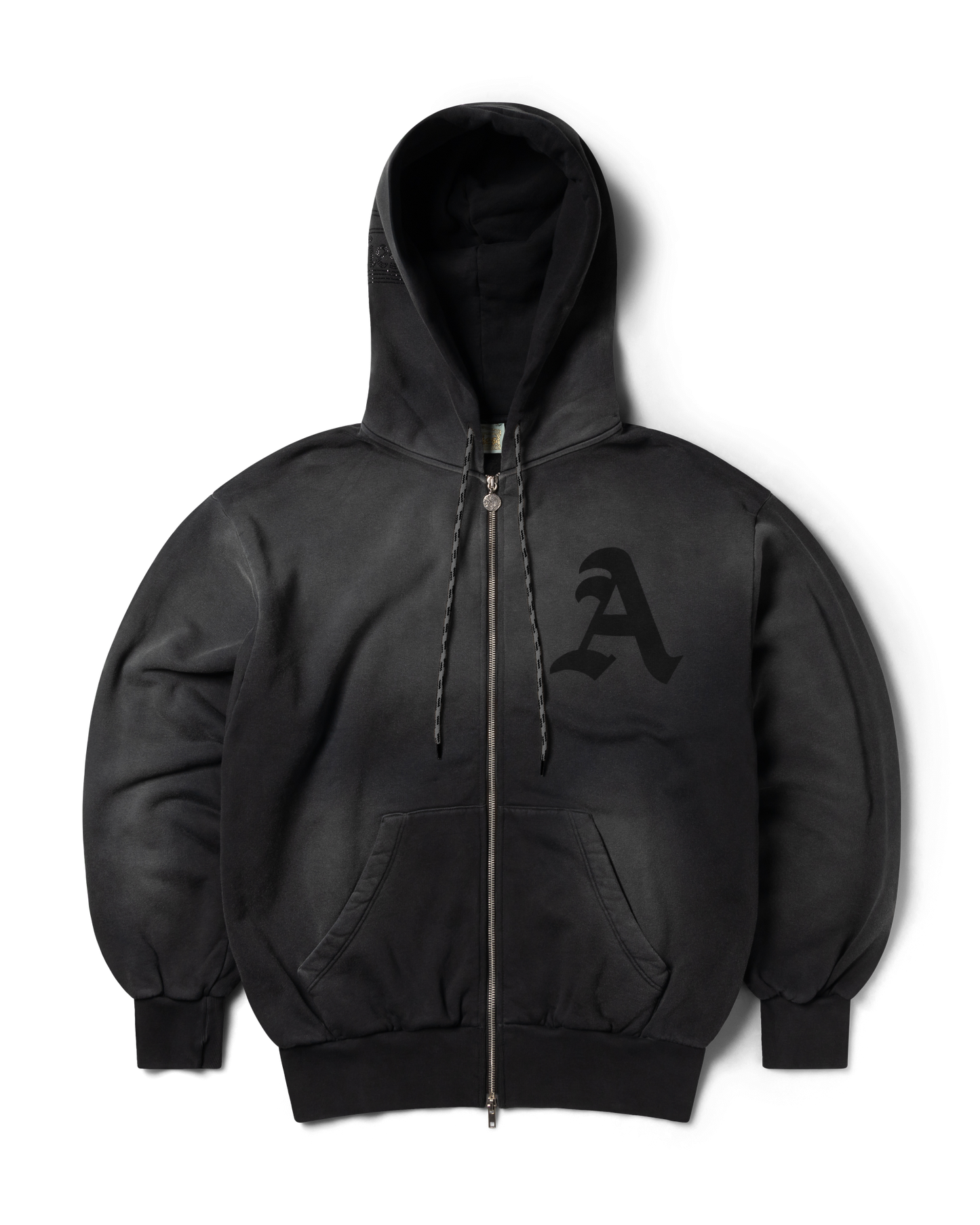 Aged Gothic Zip Through Hoodie