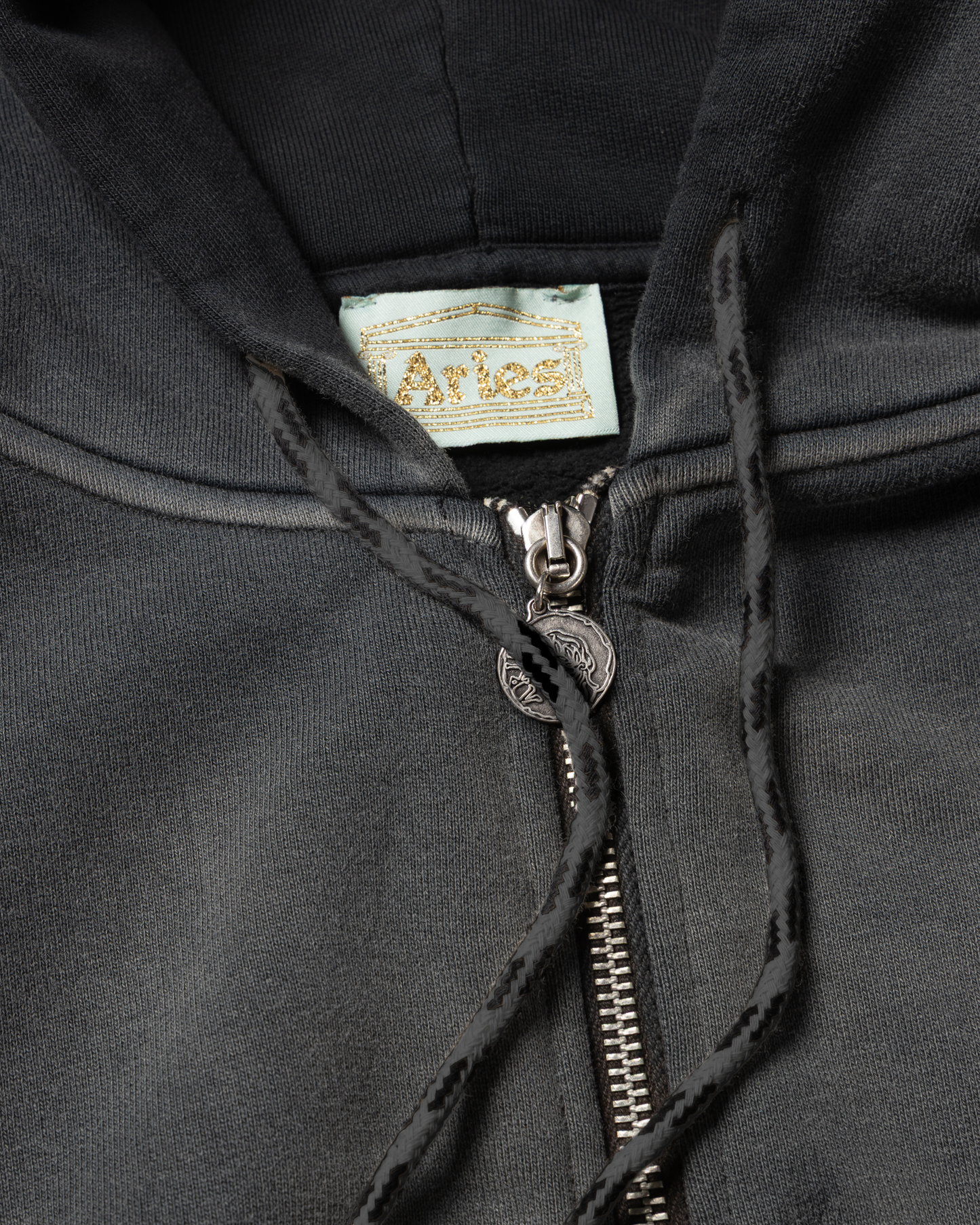 Aged Gothic Zip Through Hoodie