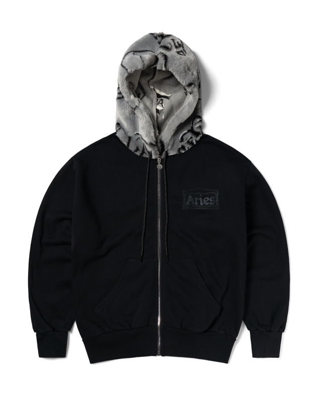 Furry Zip Through Hoodie