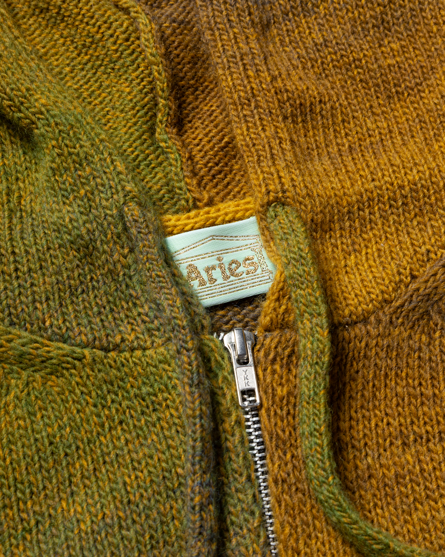 Space Dye Temple Knit Zip Thru Hoodie