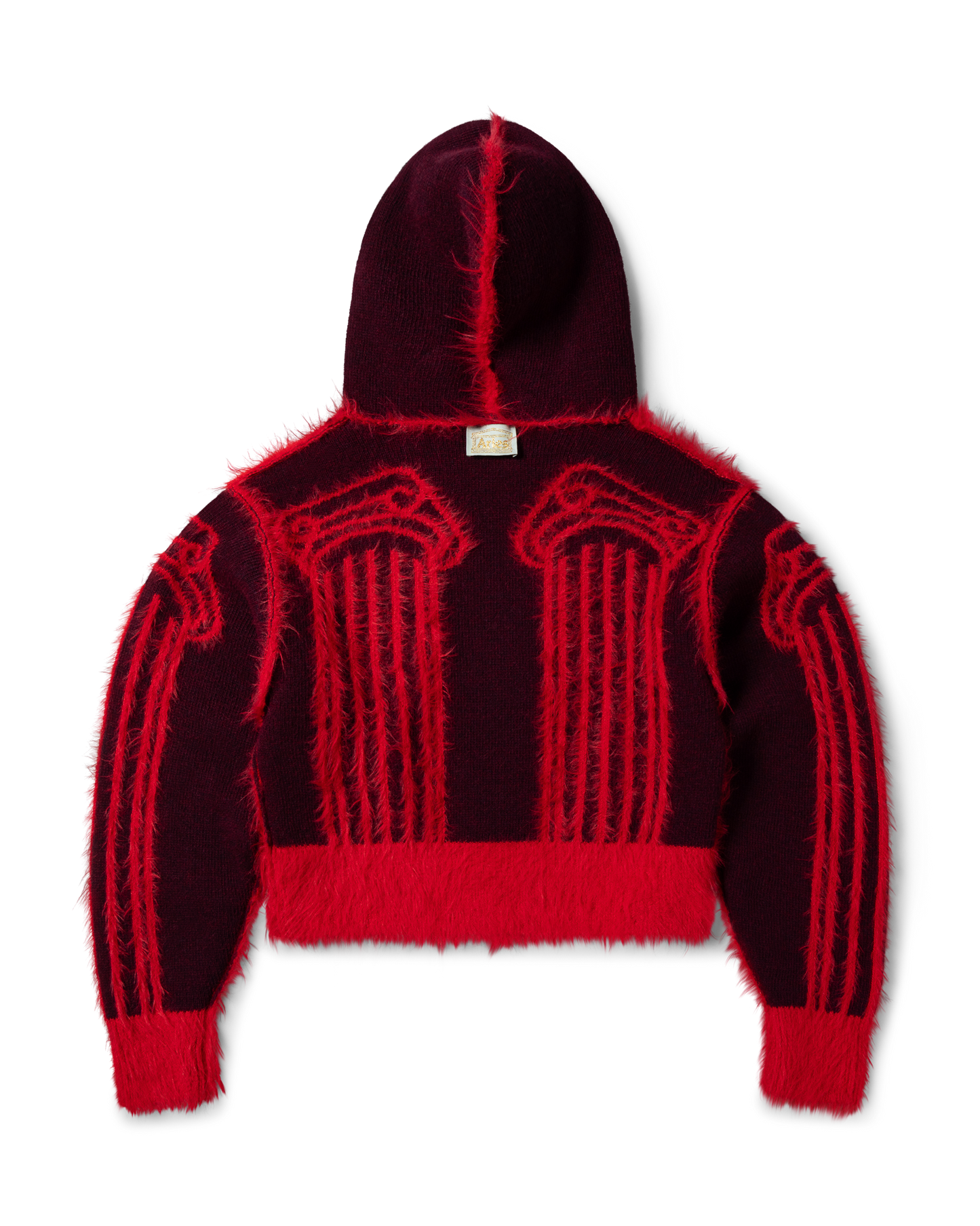 Fluffy Column Chenille Reversible Zip Thru Hoodie