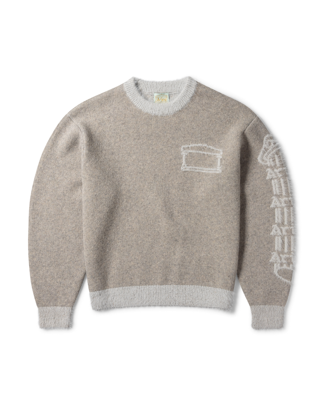 Fluffy Column Chenille Crew Neck