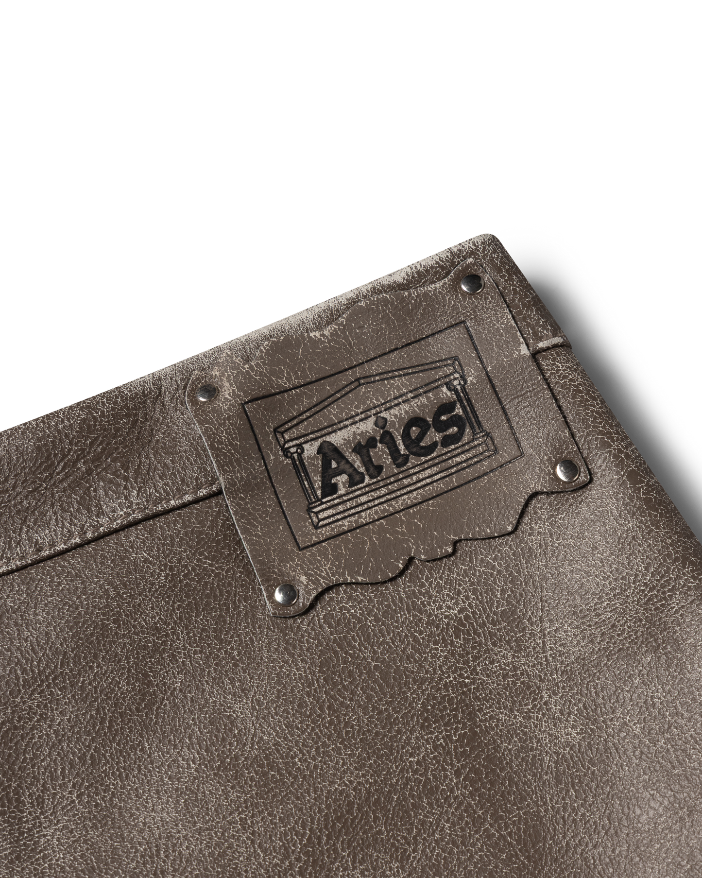 Distressed Leather Pencil Skirt