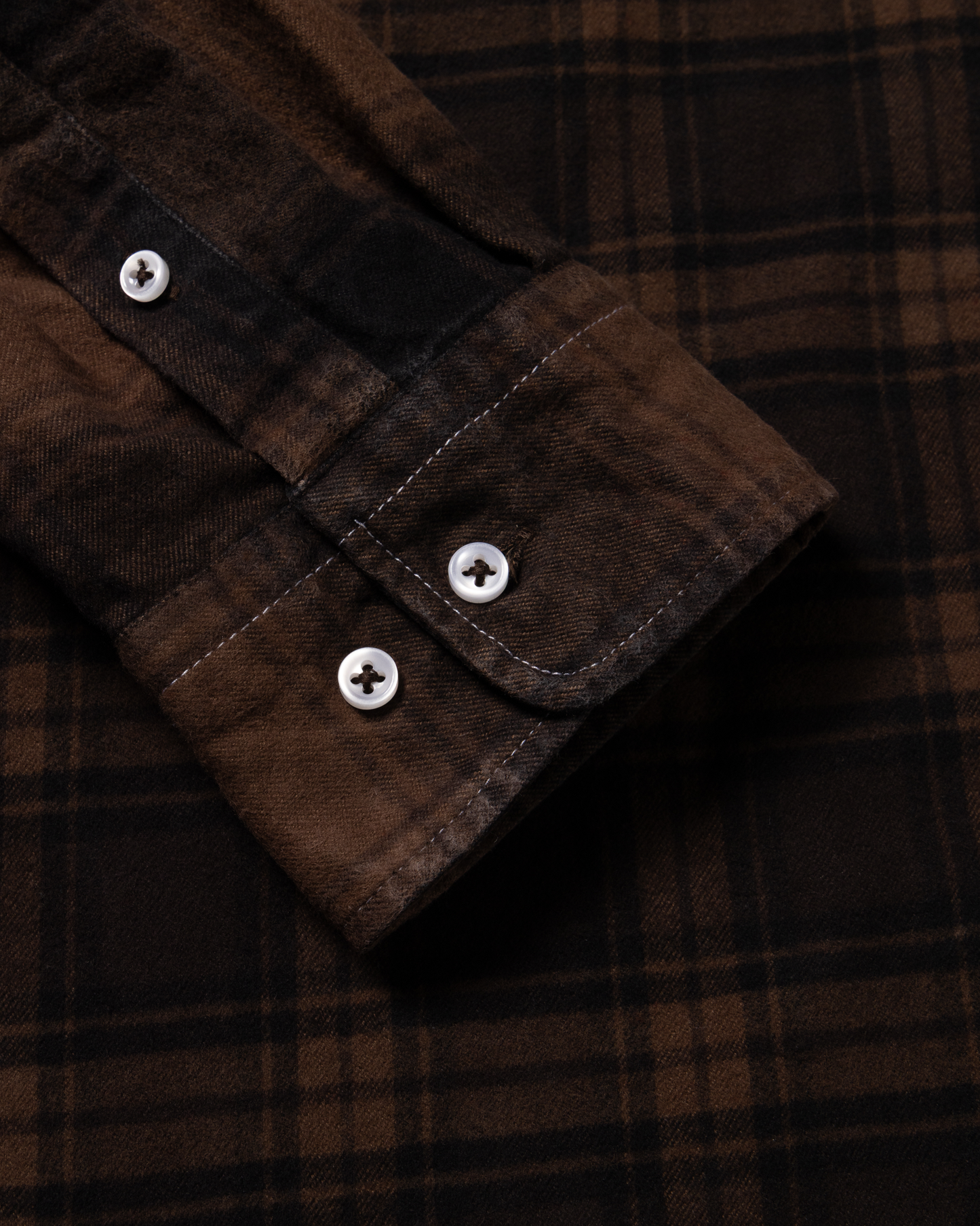 Brushed Flannel Patchwork LS Shirt