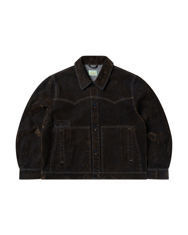 Worn Flock Denim Car Coat