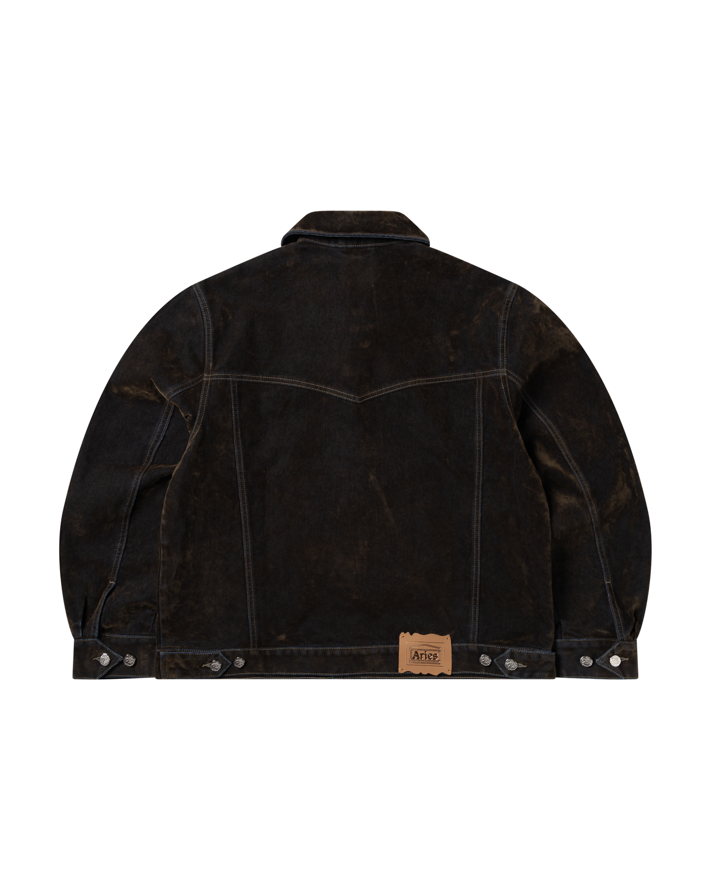 Worn Flock Denim Car Coat