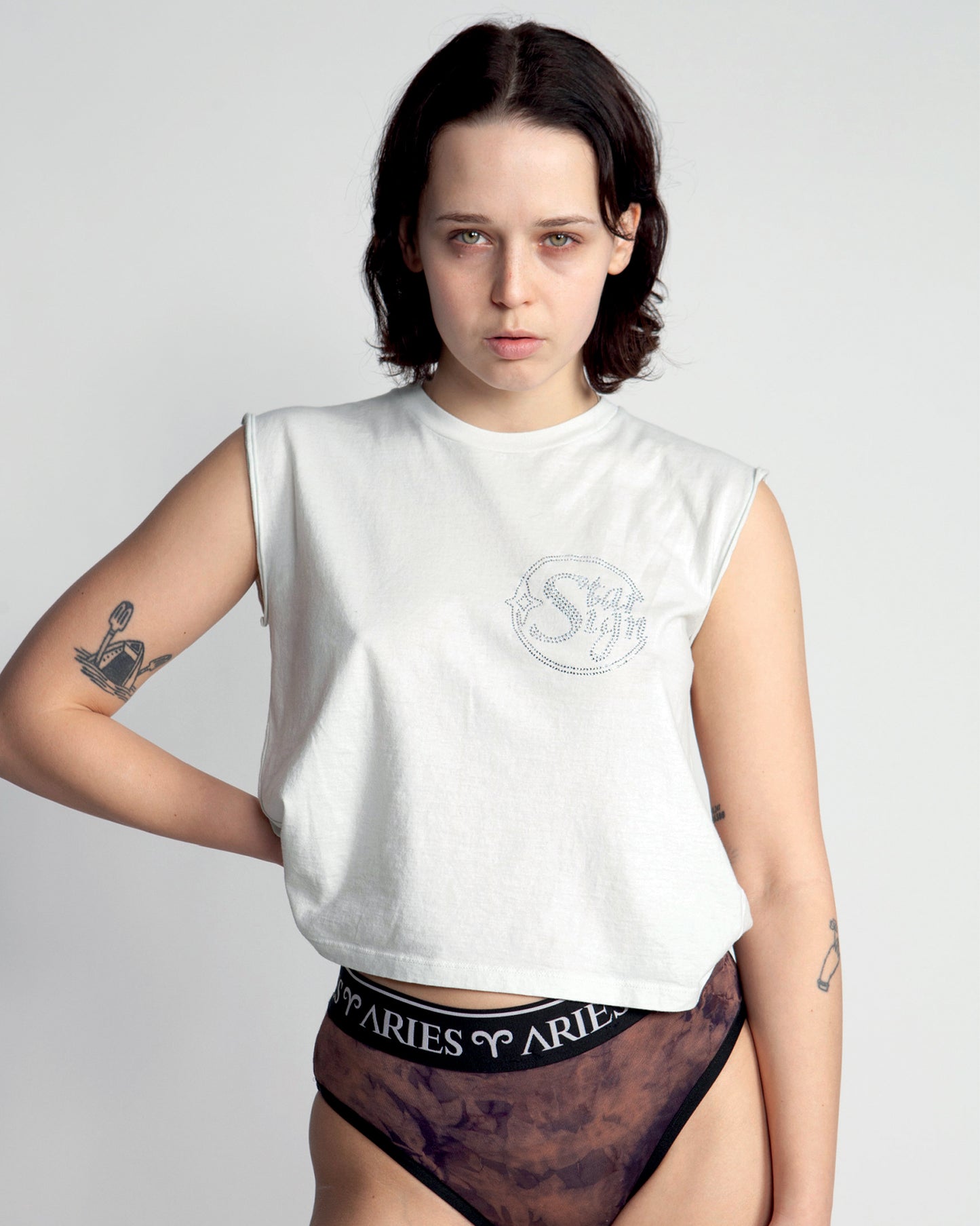 Diamante Starsign Slash Back Vest