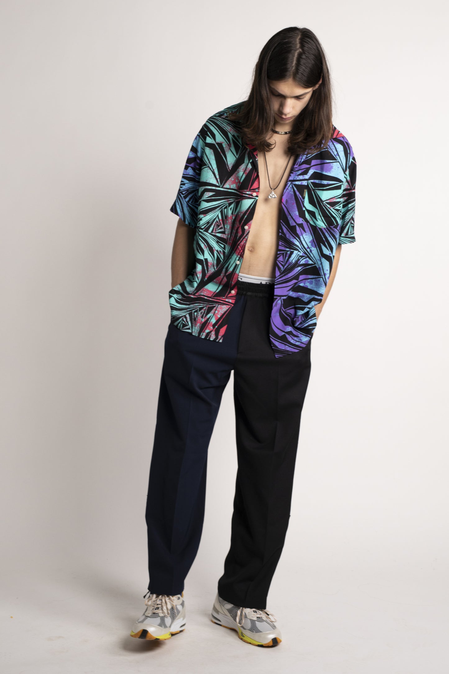 Two Tone Tailored Slacker Pant