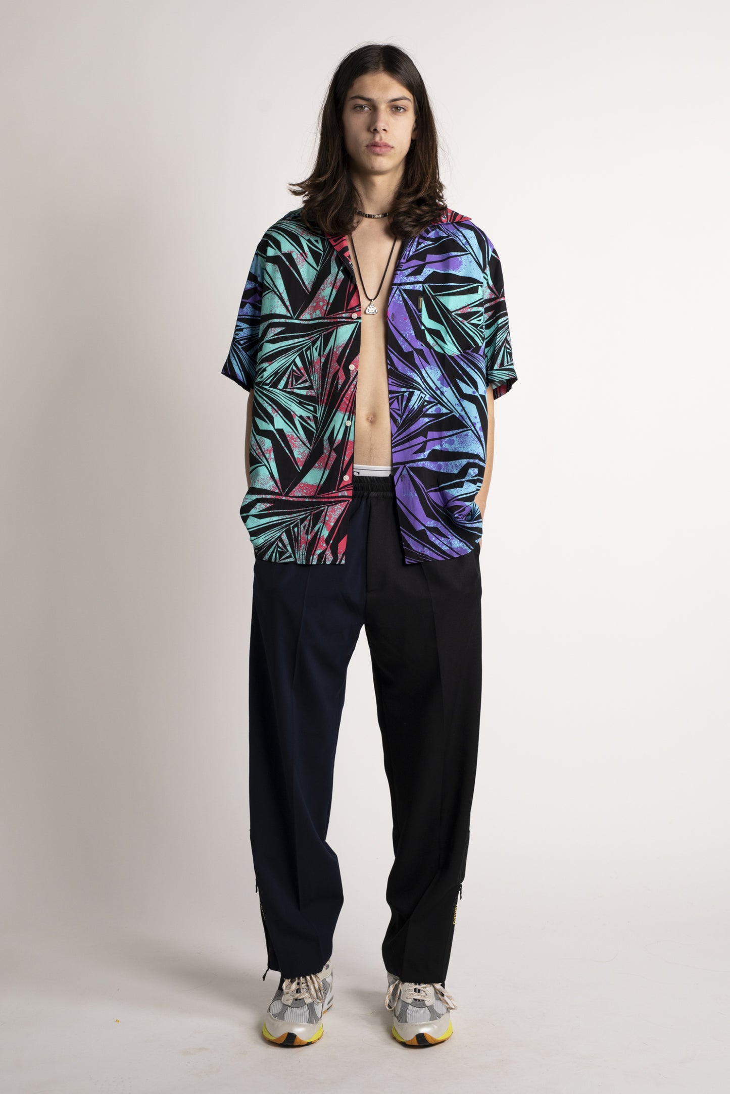 Two Tone Tailored Slacker Pant