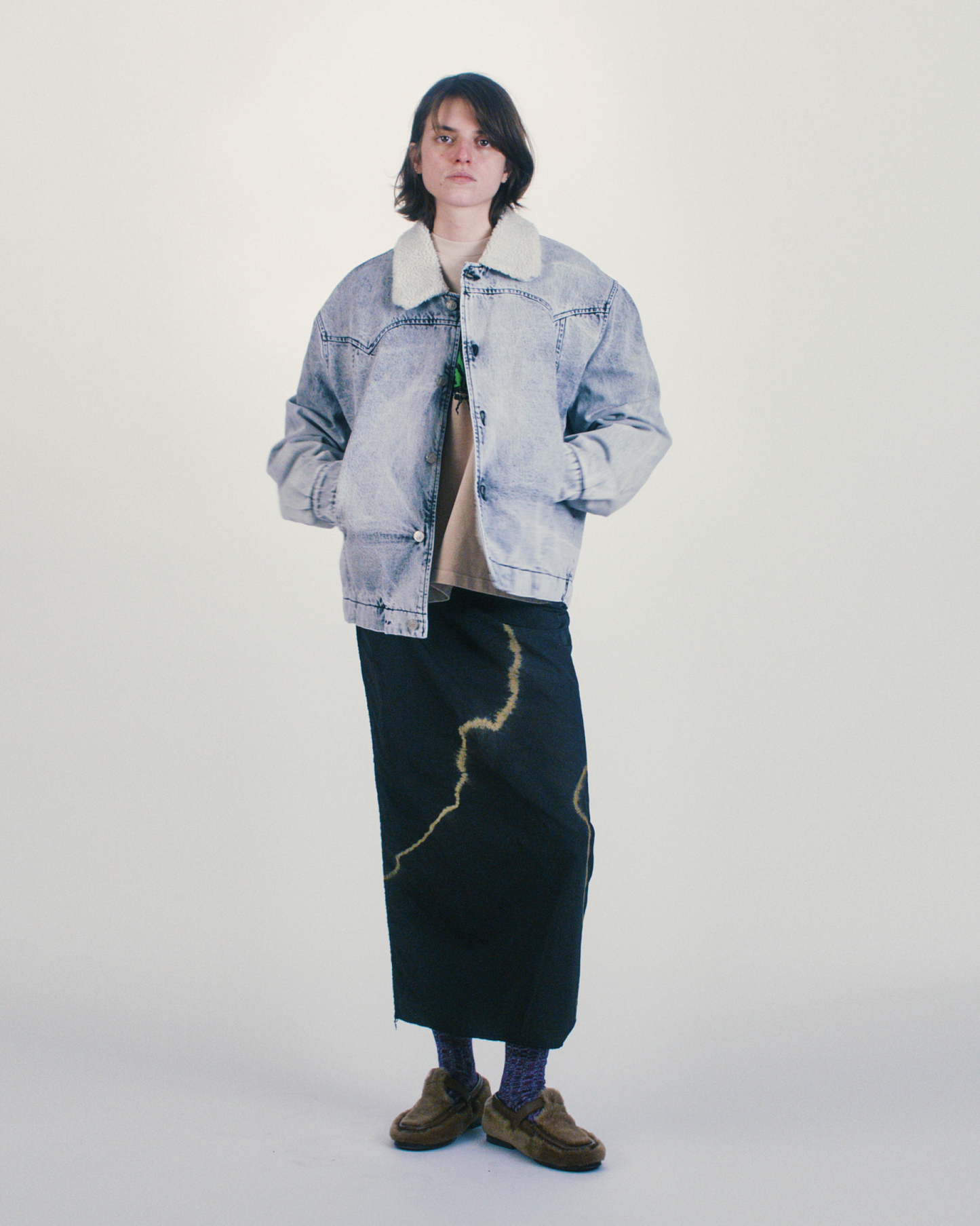 Sherpa Denim Car Coat