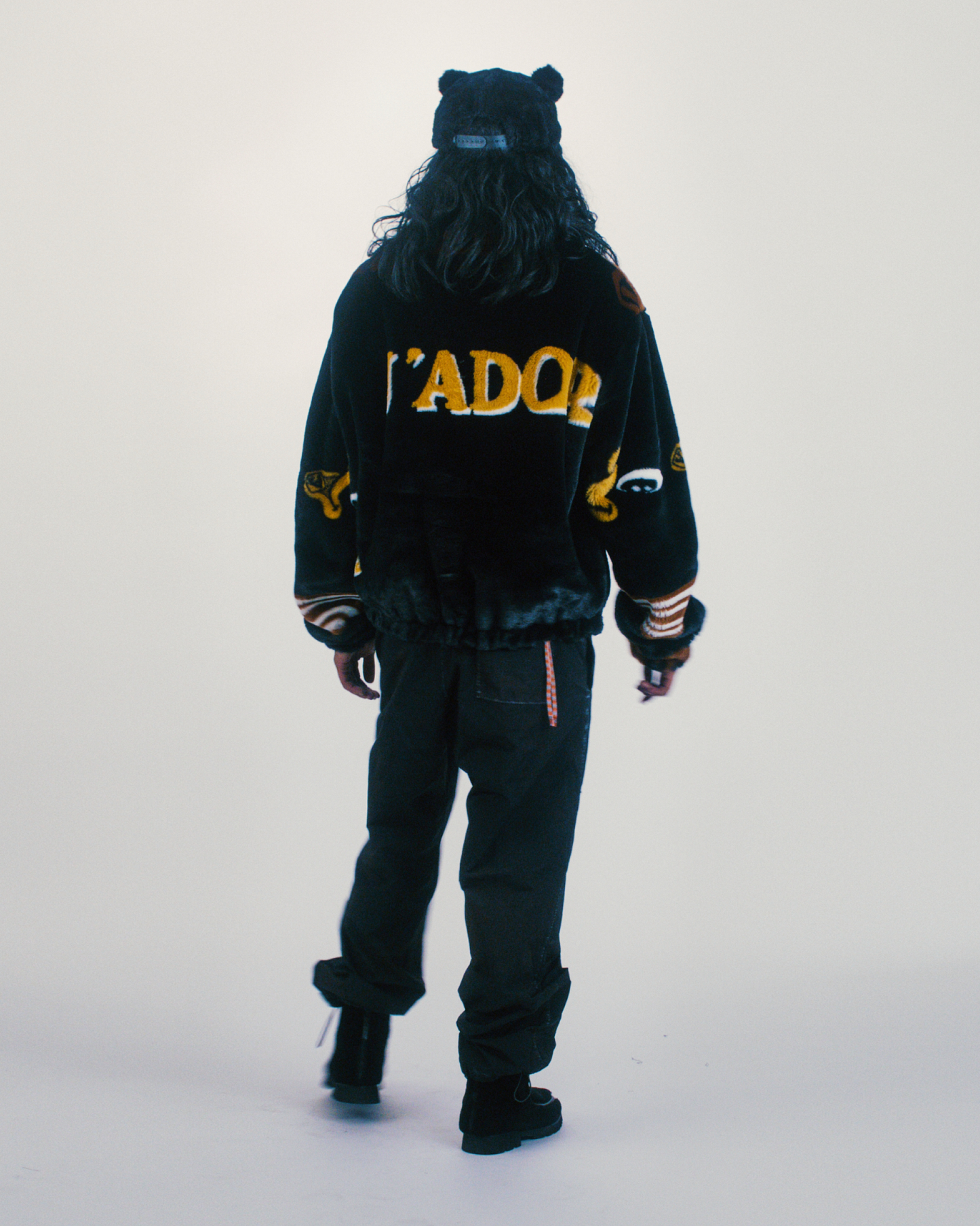 Fuzzy Duck Does He Oversized Bomber Jacket