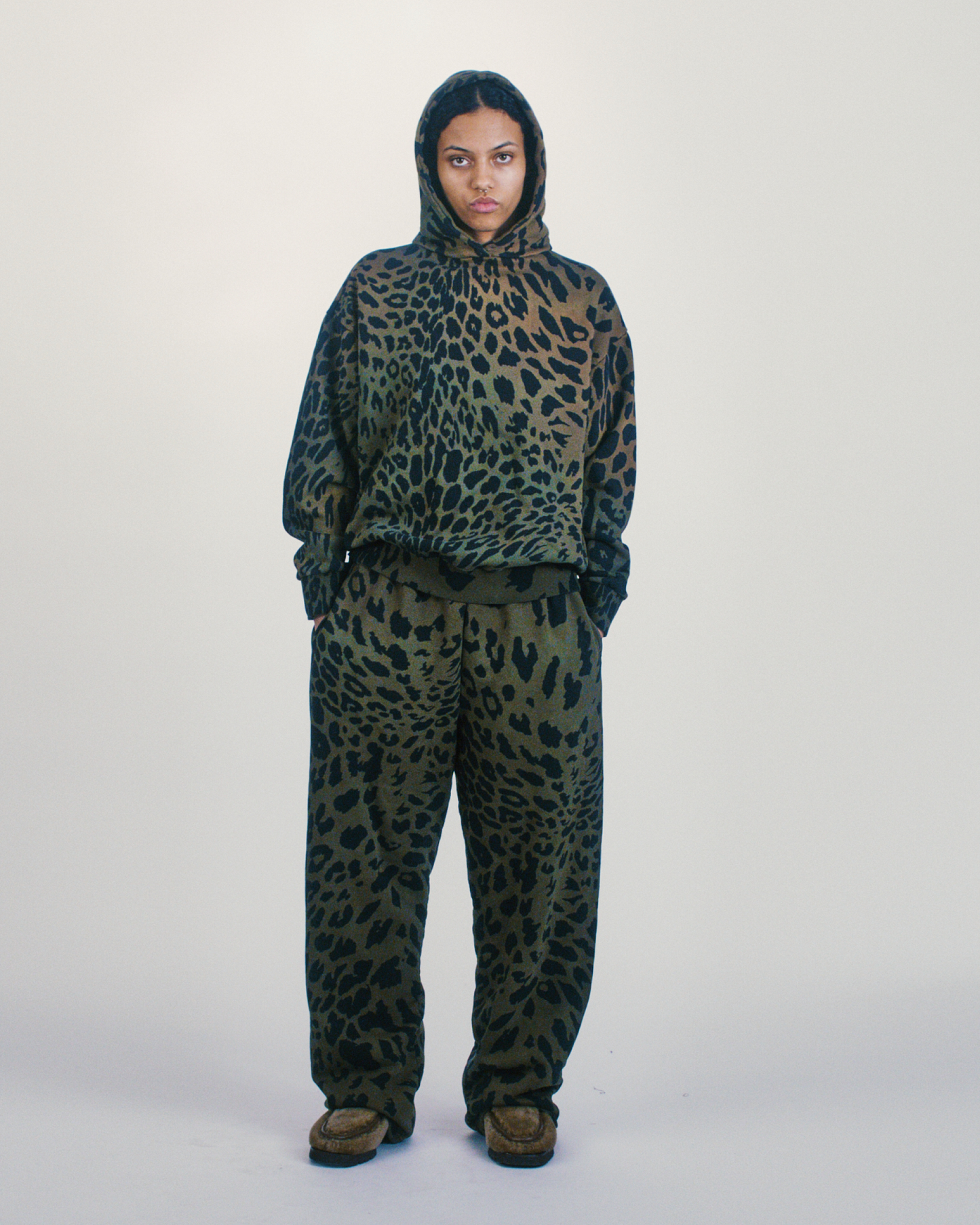 Leopard Tie Dye Straight Sweatpant