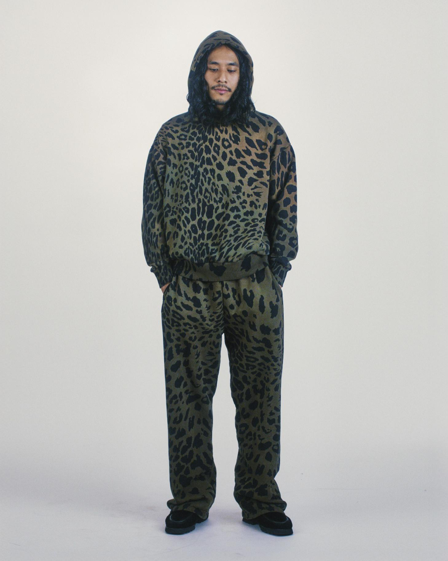 Leopard Tie Dye Straight Sweatpant