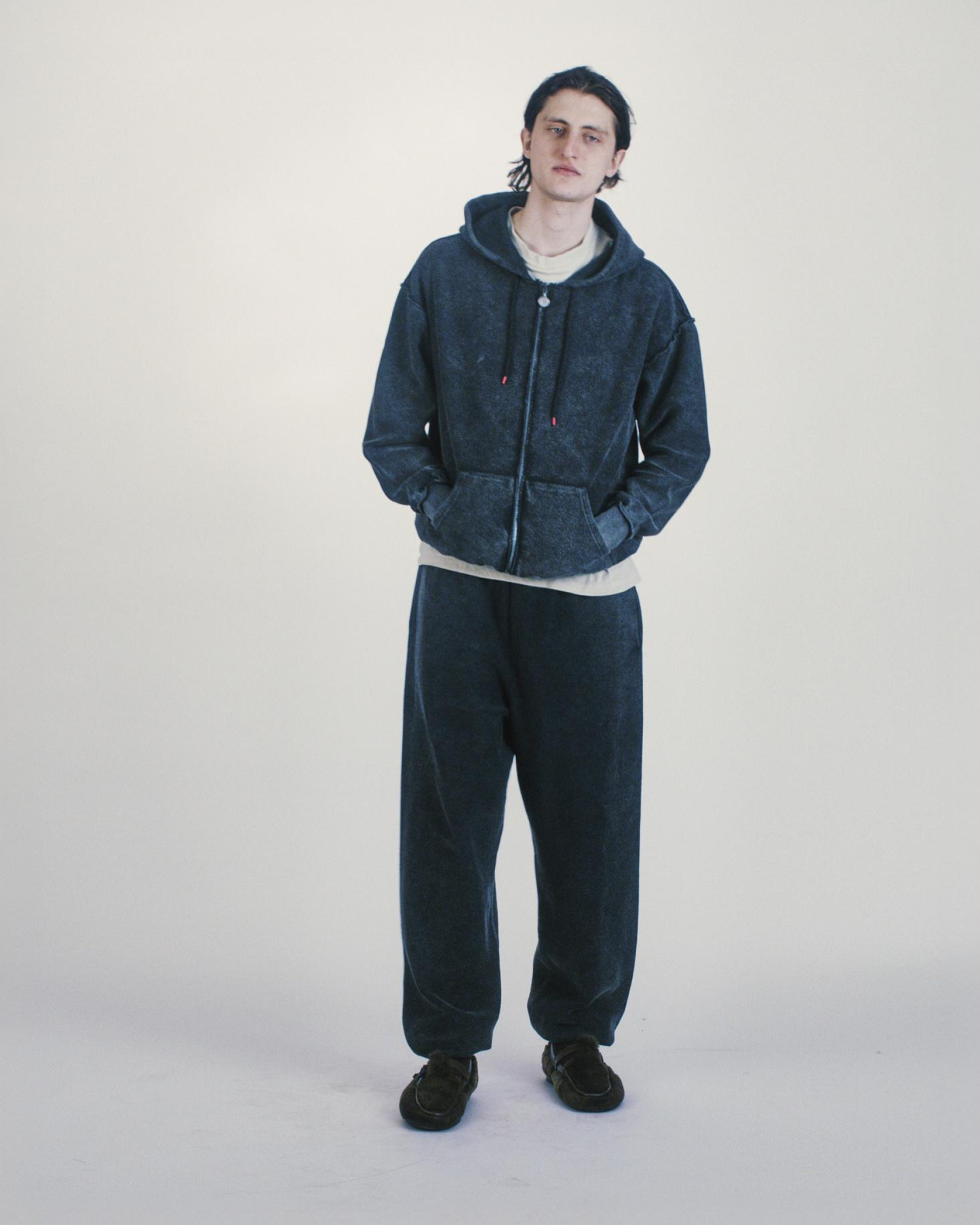 Aged Reverso Temple Zip Through Hoodie