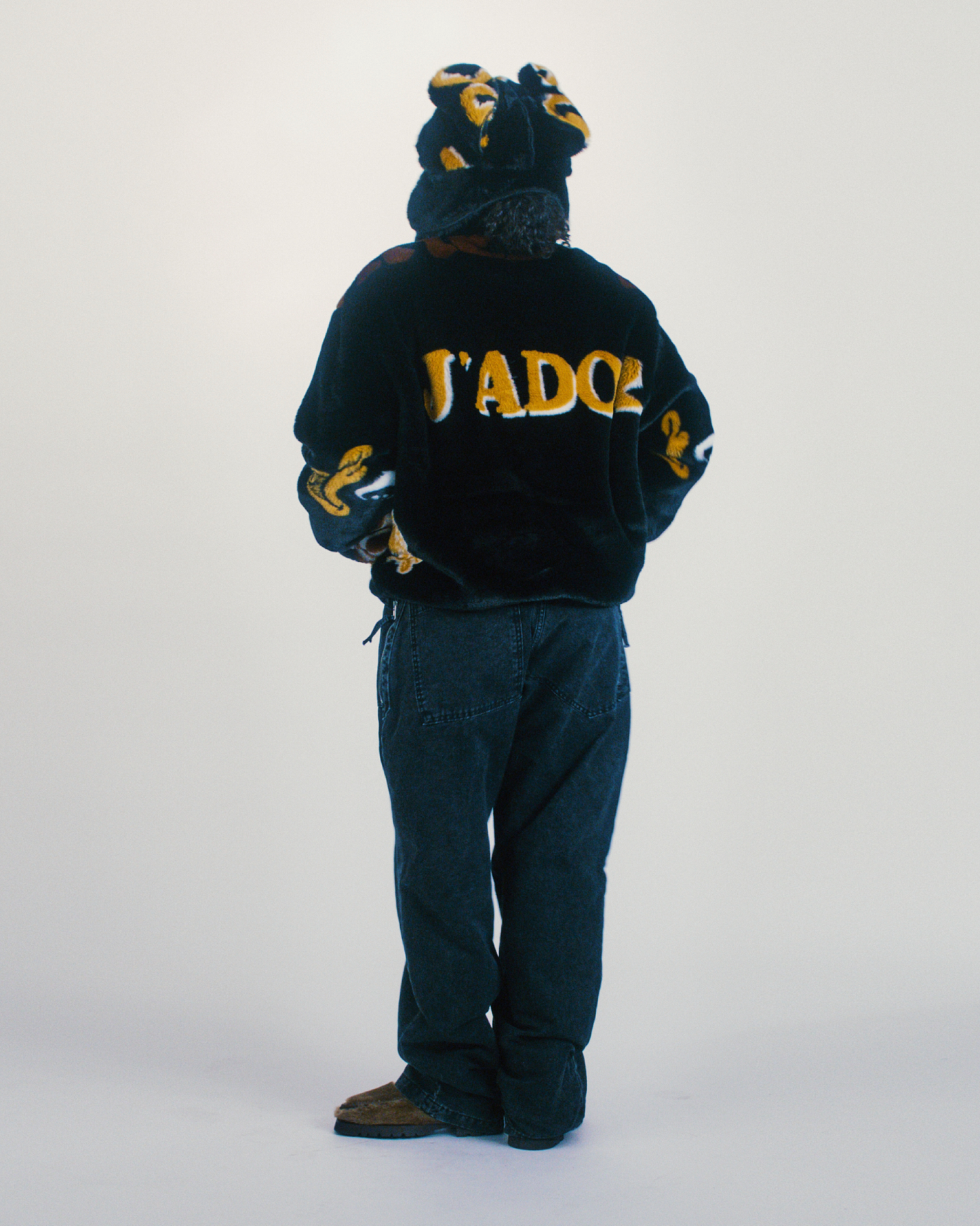 Fuzzy Duck Does He Oversized Bomber Jacket