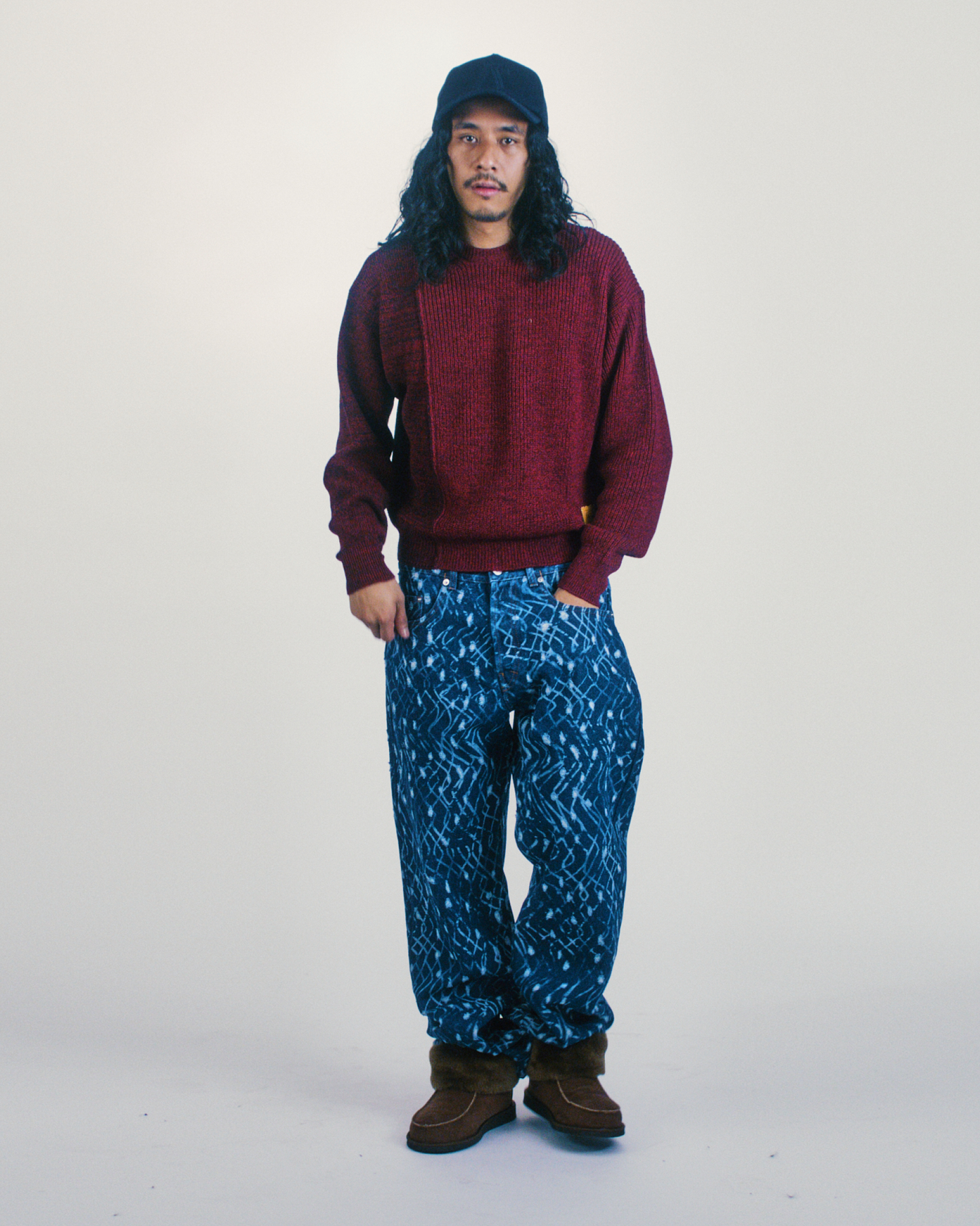 Bi-colour Fisherman Sweater