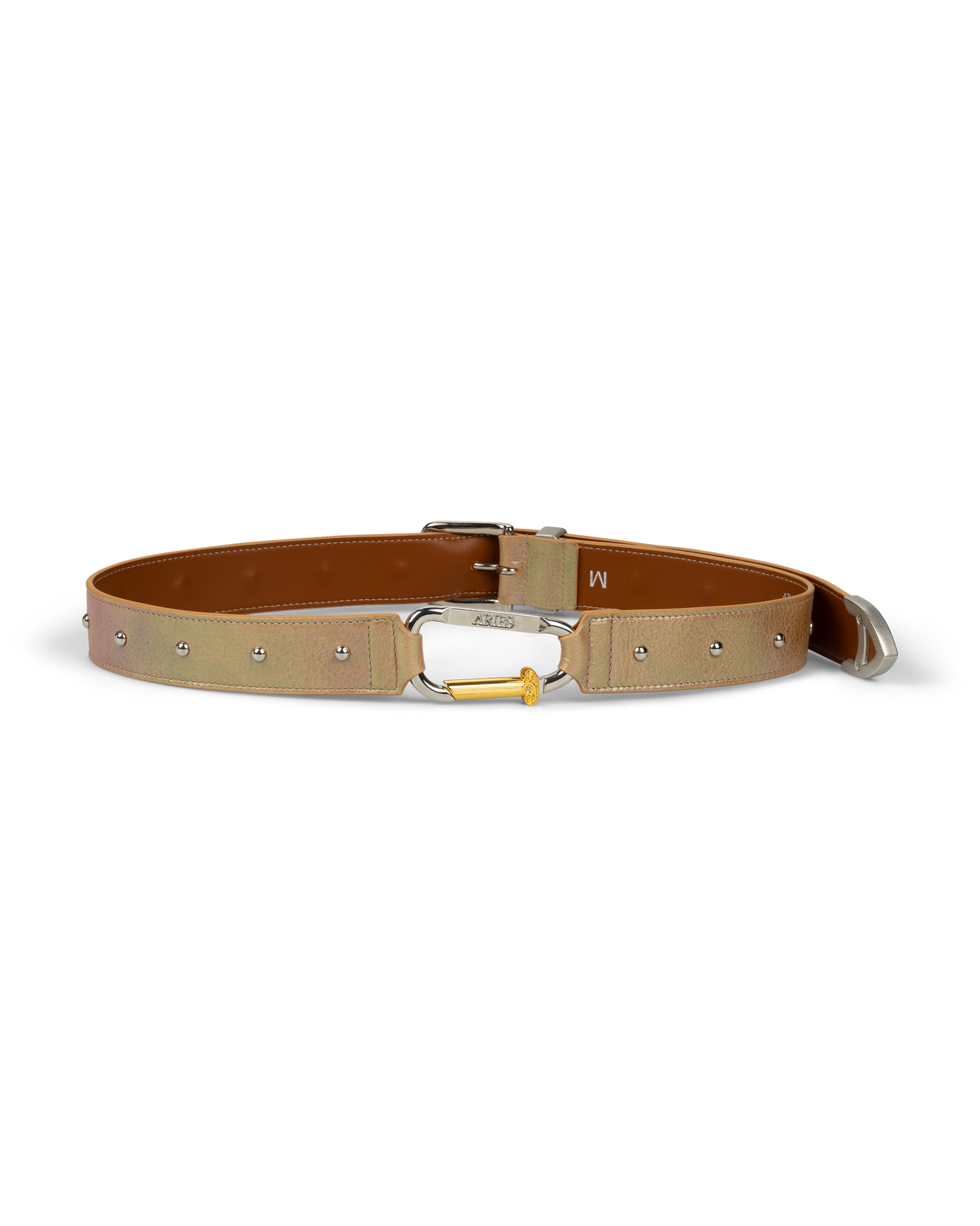 Pearl Leather Studded Mazzo Belt