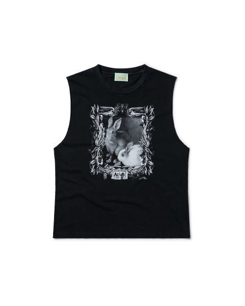 Faded Bunny Muscle Vest Black – Aries