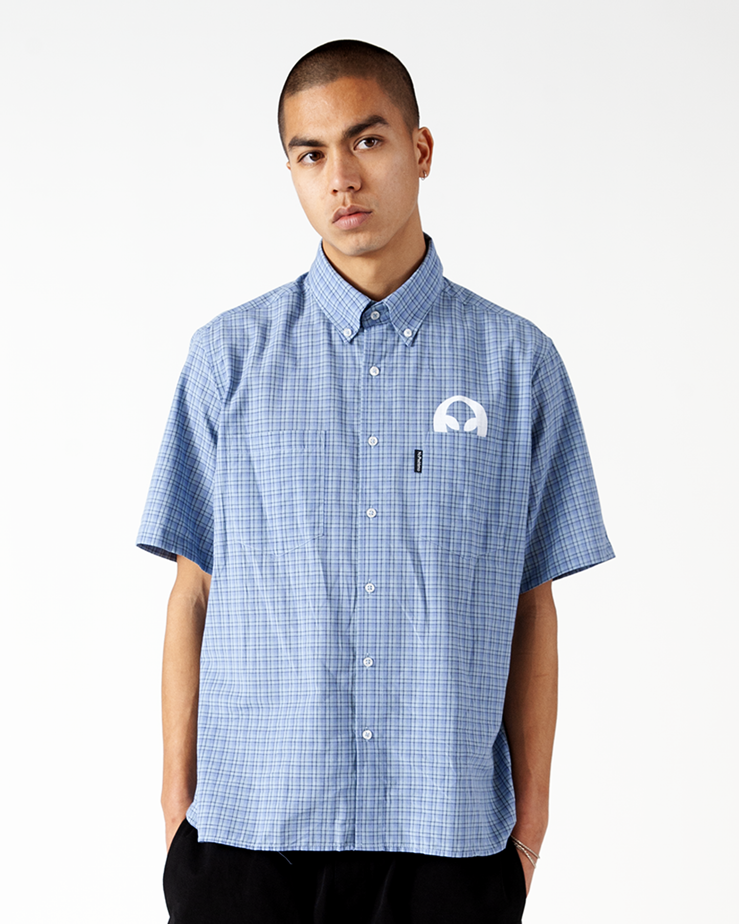 Alien-O Print SS Check Shirt