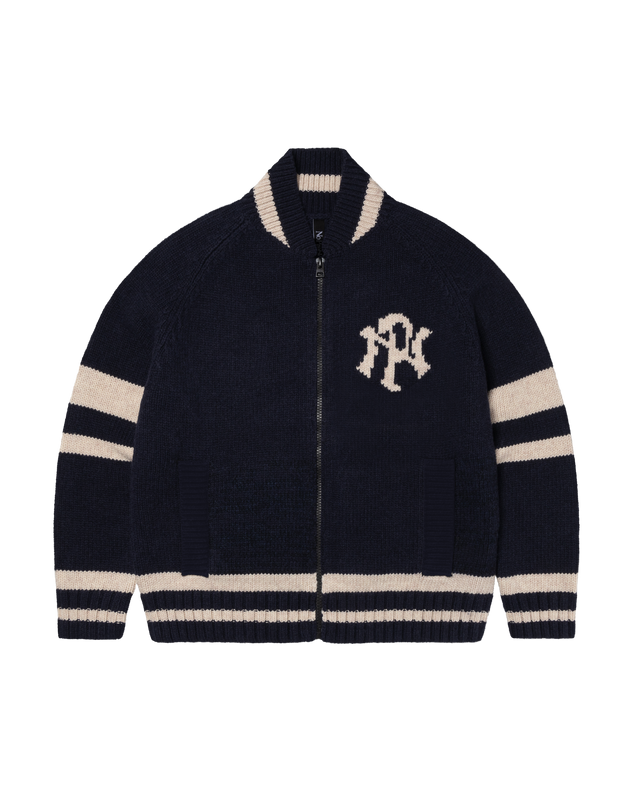 NYP Varsity Zip Thru Knit