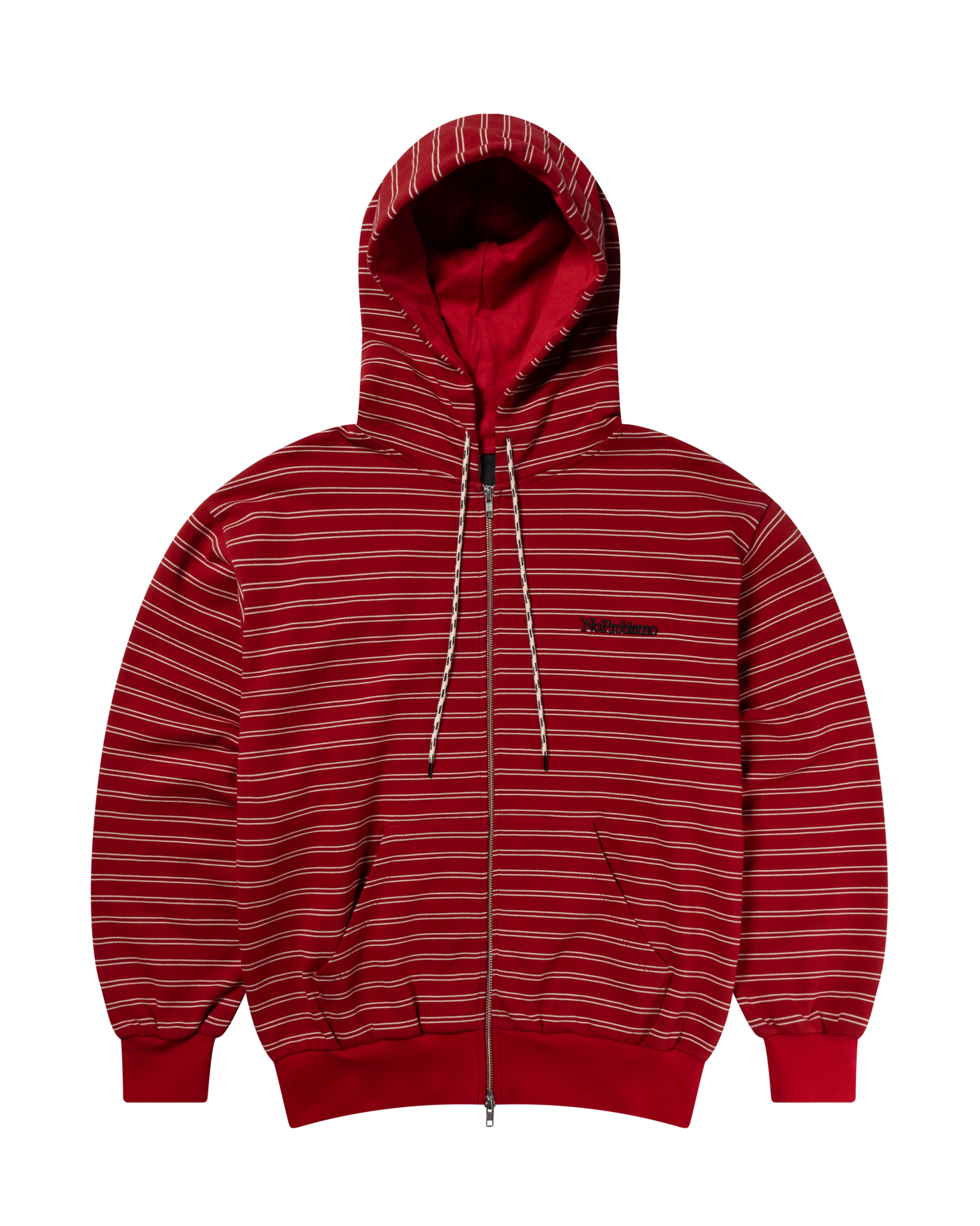 Mini Problemo Stripe Zip Hoodie