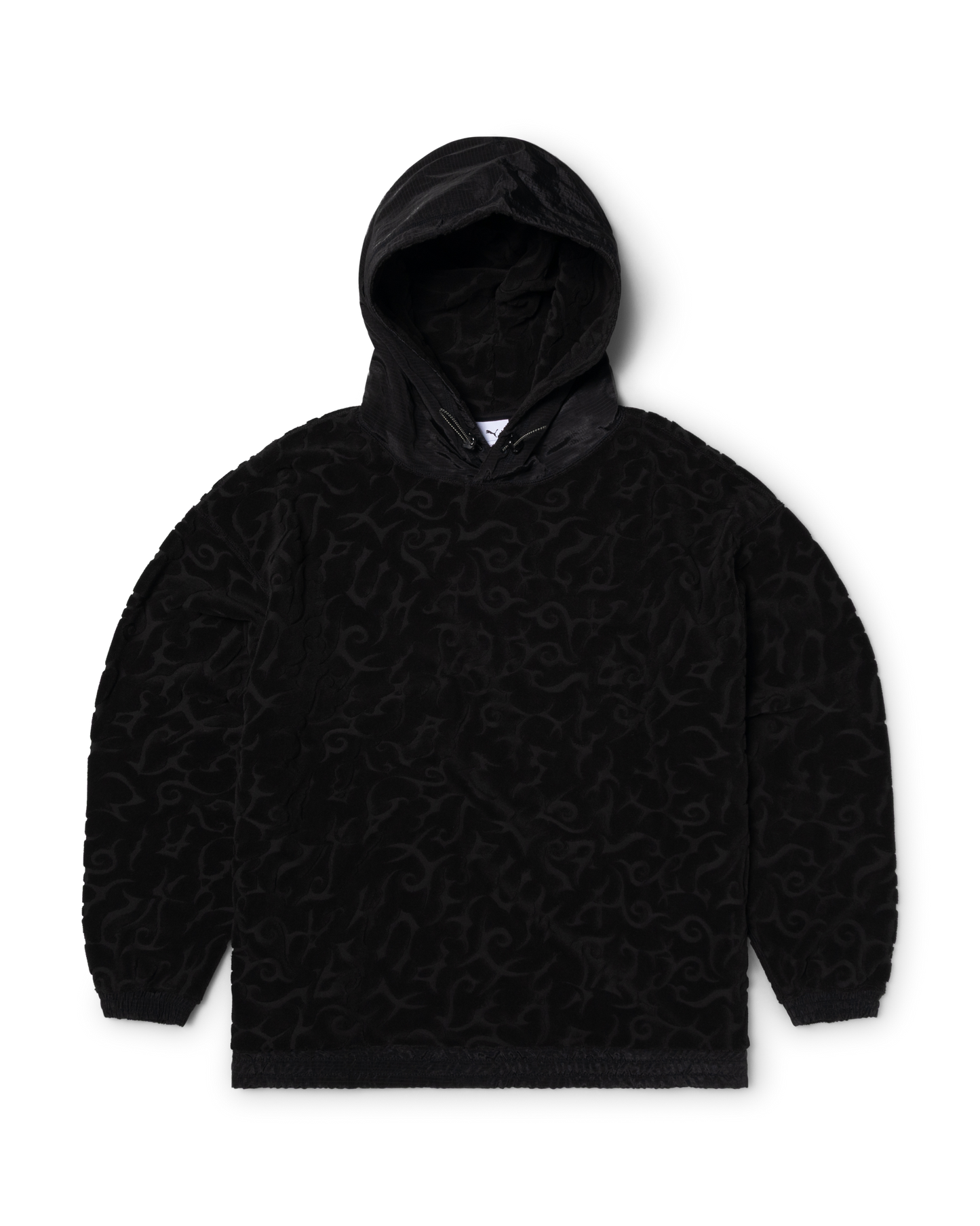 puma x aries tribal jacquard towelling hoodie