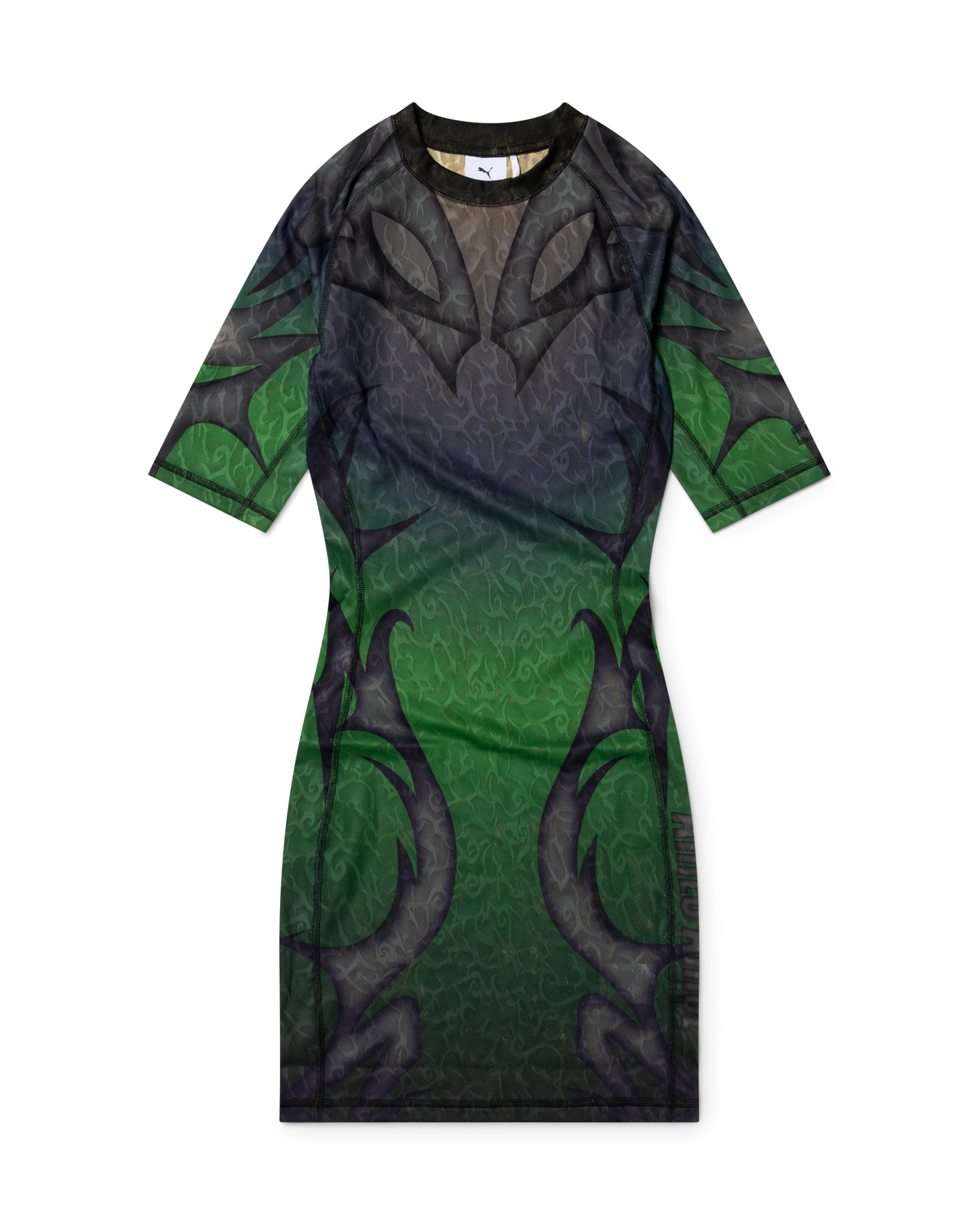 puma x aries tribal jacquard lace dress