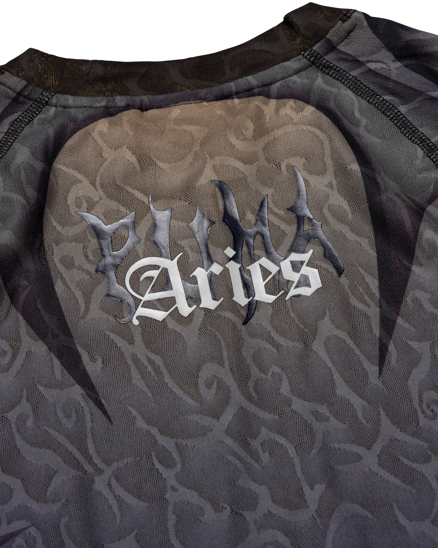 puma x aries tribal jacquard lace dress