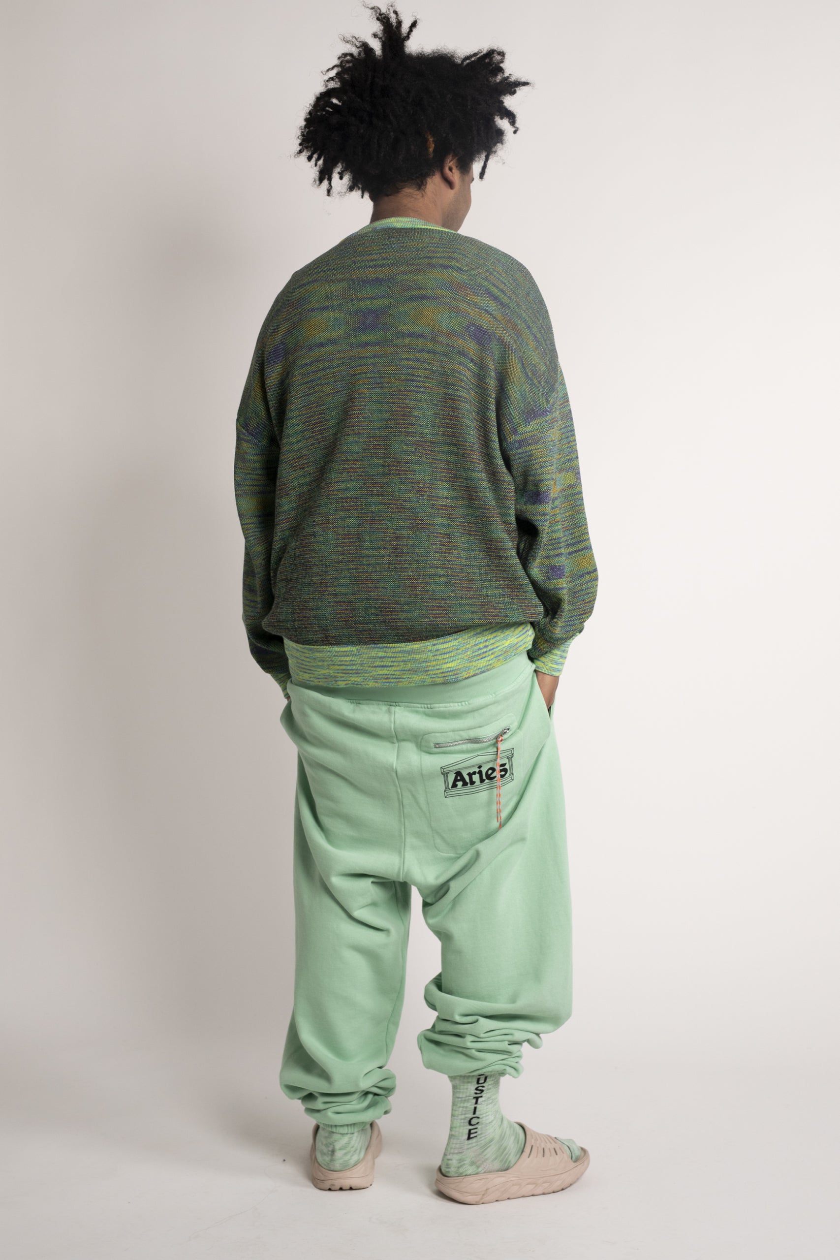 Load image into Gallery viewer, Reverse Problemo Green Space Dye Knit