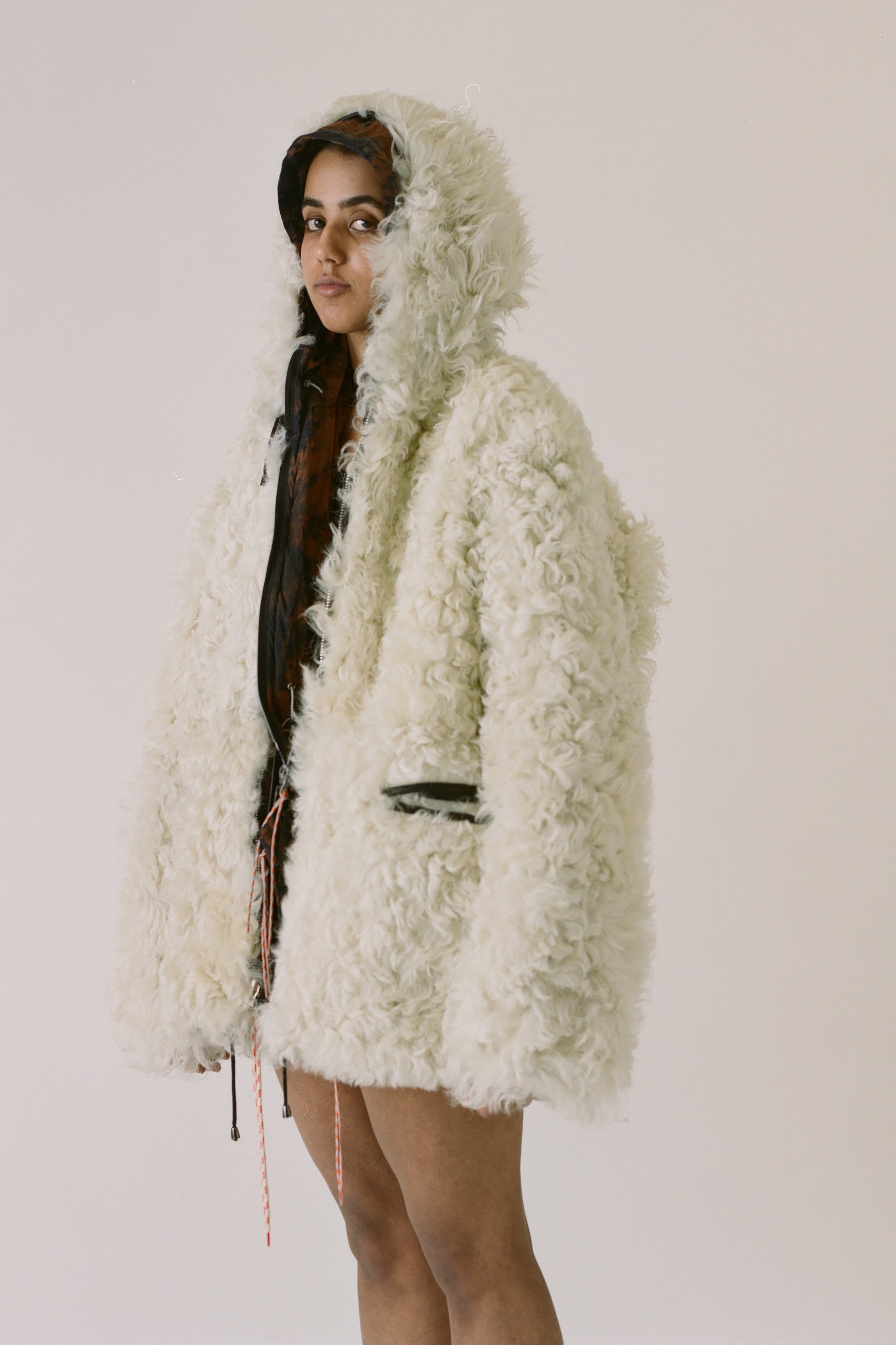 Load image into Gallery viewer, Hooded Sheepskin Jacket