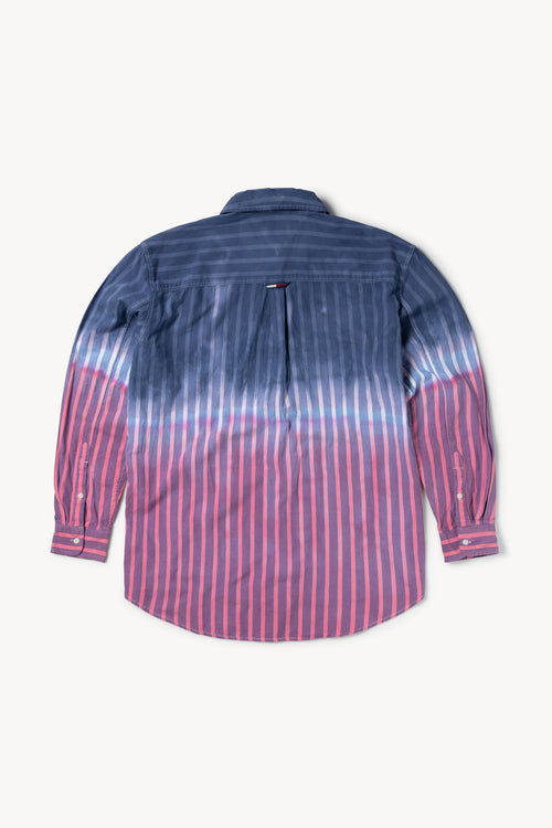 Tommy x Aries Remade: Overprinted Wide Stripe Tie-Dye Shirt